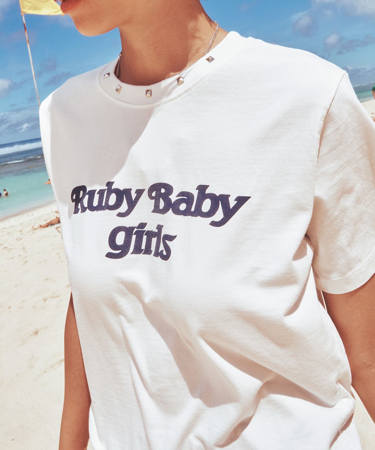 센토르(CENTAUR.KR) STUD HALF SLEEVE T-SHIRT_WHITE