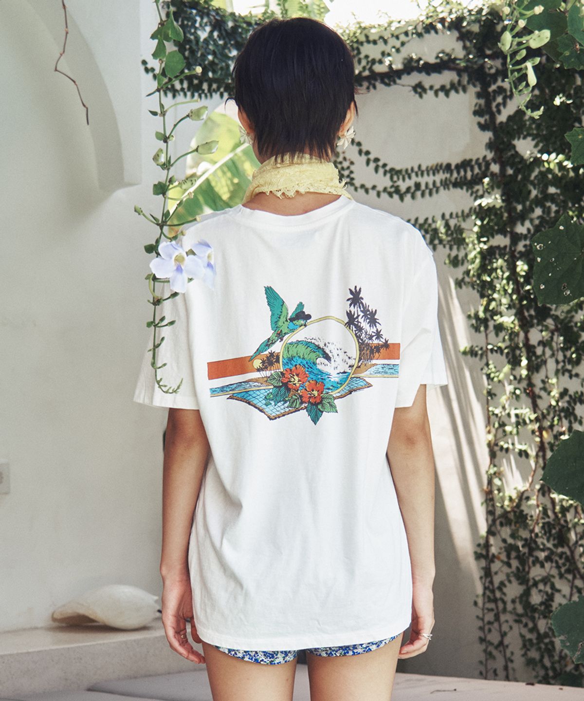 센토르(CENTAUR.KR) HAWAIIAN HALF SLEEVE T-SHIRT_WHITE