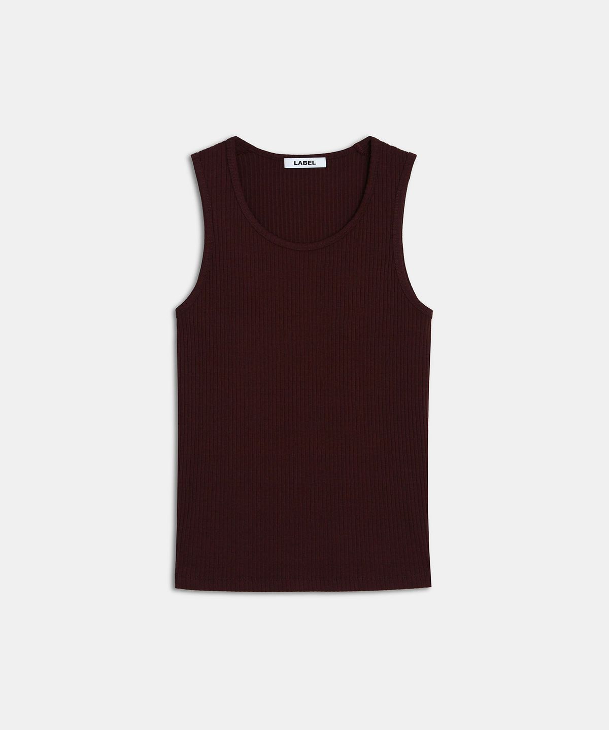 라벨아카이브(LABELARCHIVE) Poet crewneck rib top burgundy
