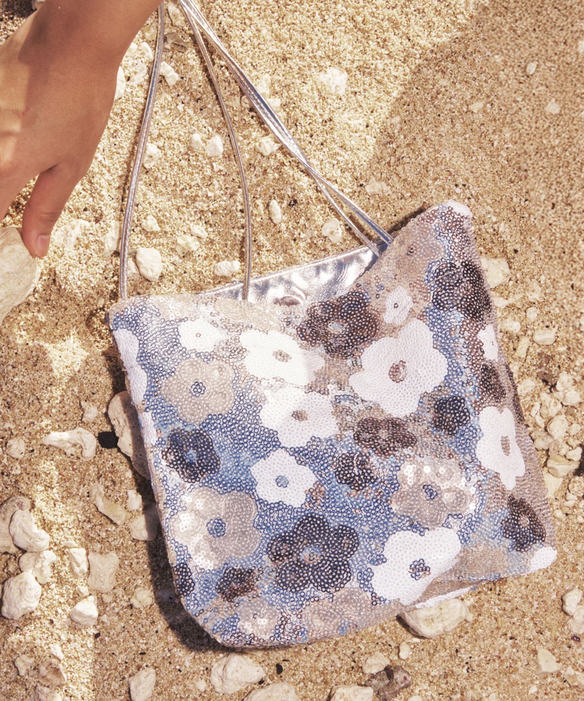 센토르(CENTAUR.KR) FLOWER SILVER MINI BAG_SILVER