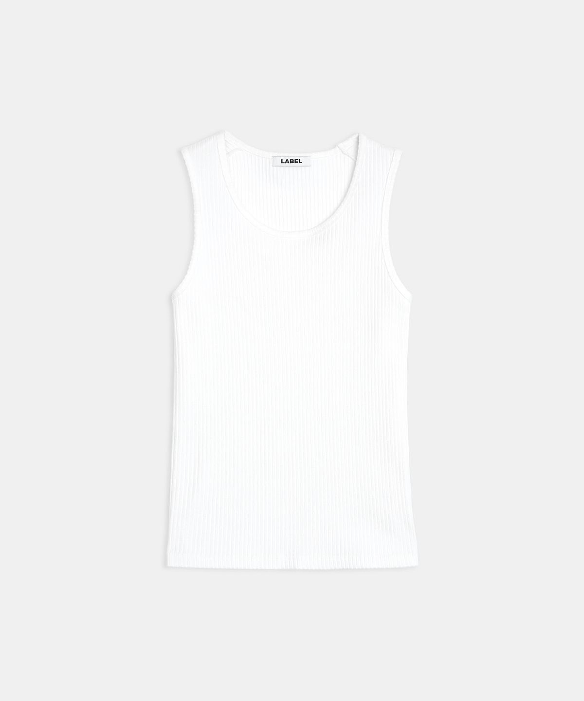 라벨아카이브(LABELARCHIVE) Poet crewneck rib top white