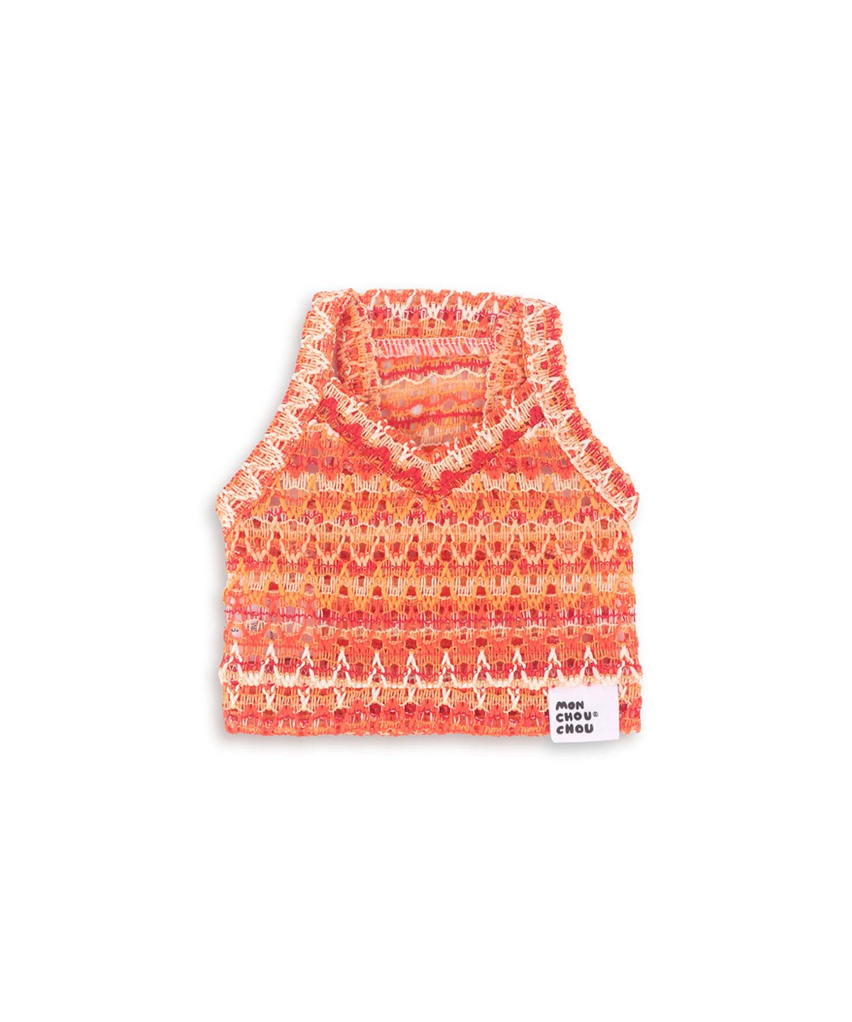 몽슈슈(MONCHOUCHOU) Fruit Punch V-neck Crop Top Orange Cocktail