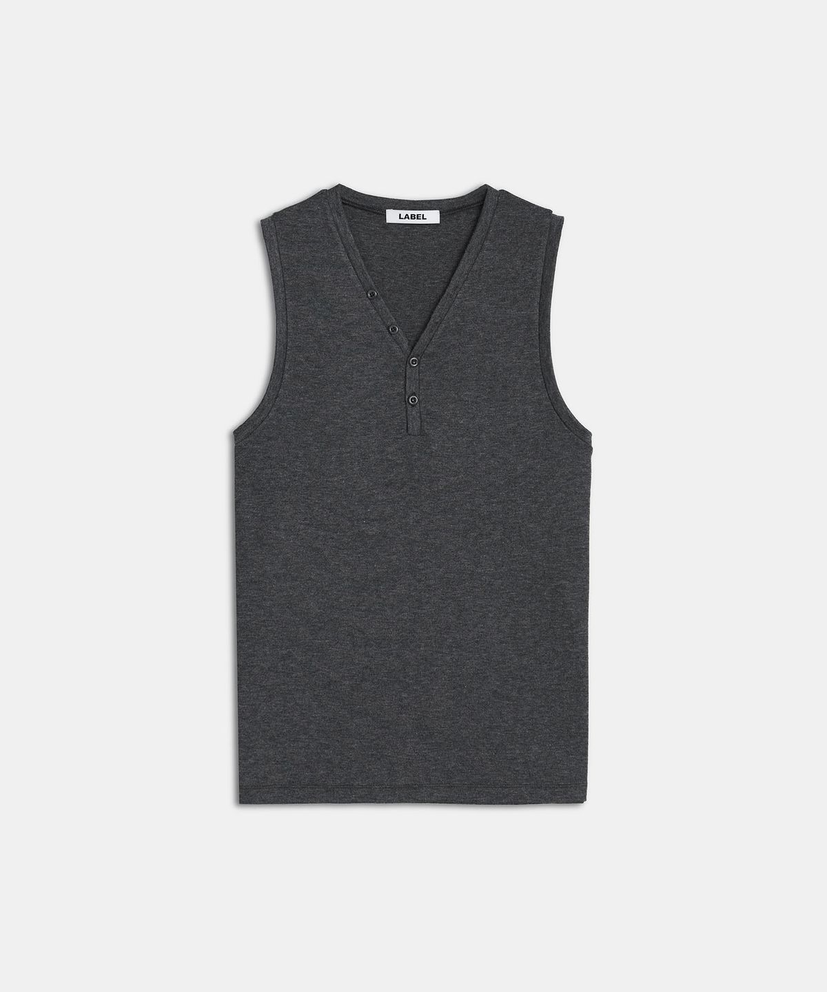 라벨아카이브(LABELARCHIVE) Denver sleeveless button henley coal
