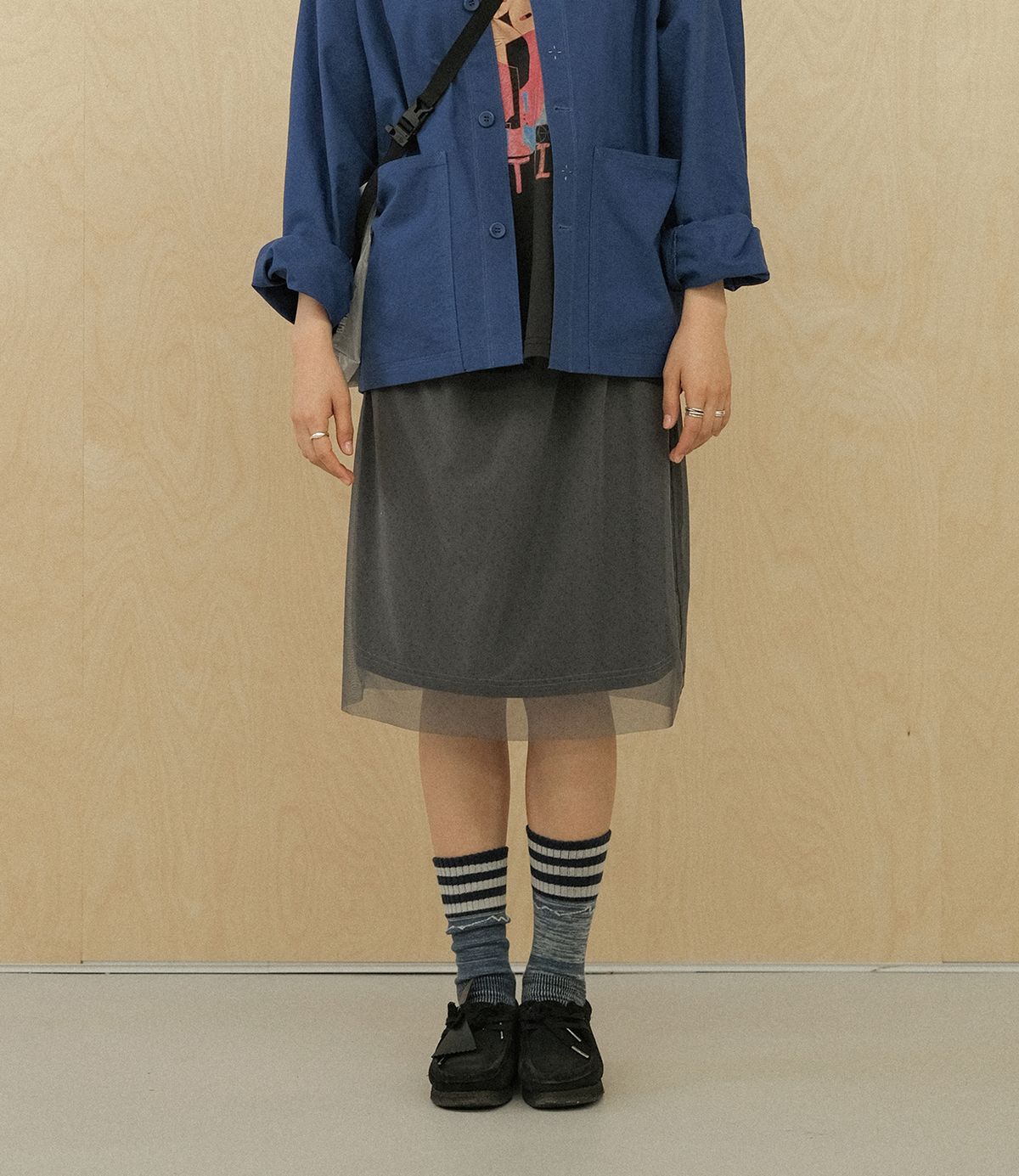 에메모가든(MMOGARDEN) (w) breeze mesh skirt (2colors)