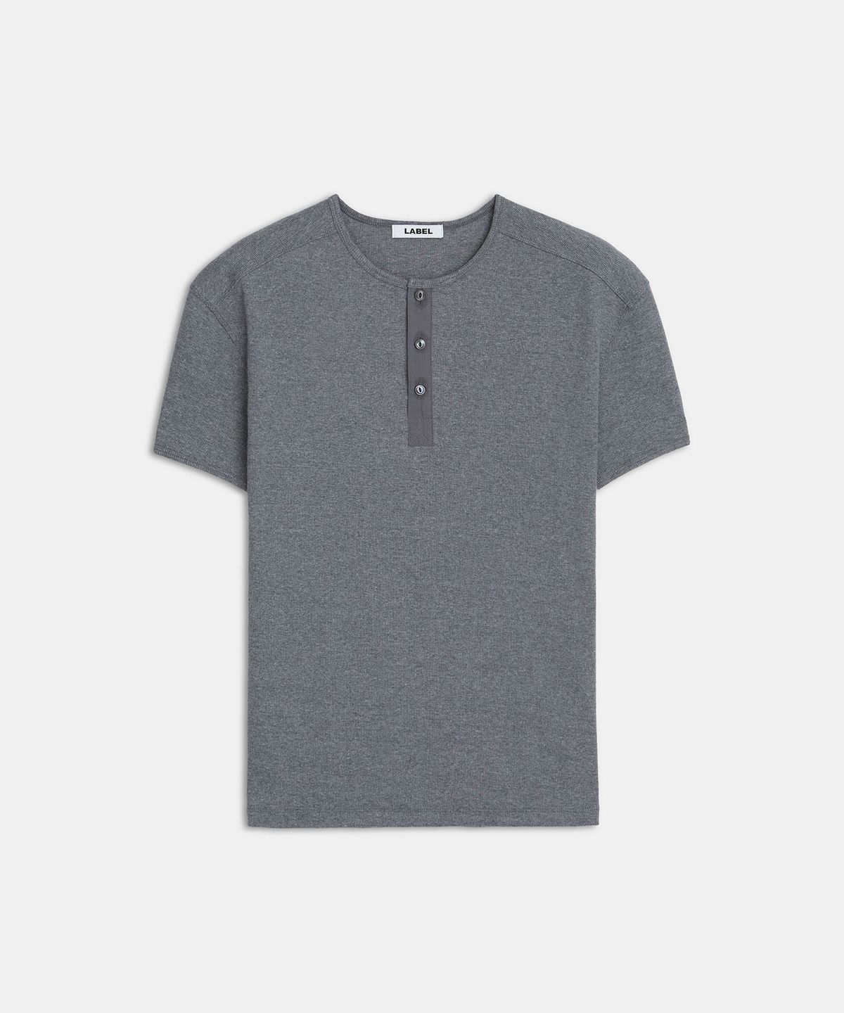 라벨아카이브(LABELARCHIVE) Tanner structure henley melange grey