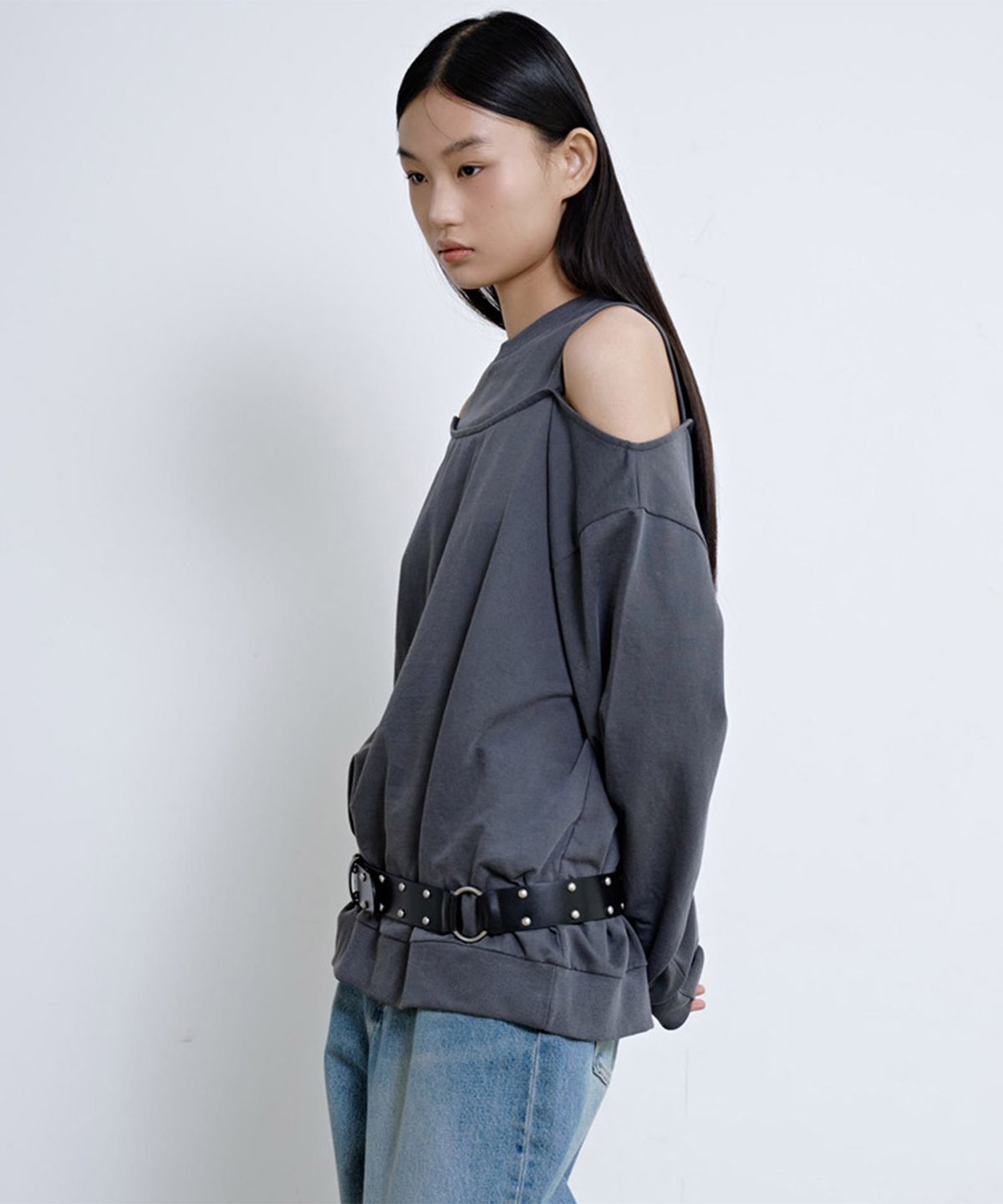 시시브(SISIVE) Halterneck Sweatshirt (Charcoal)