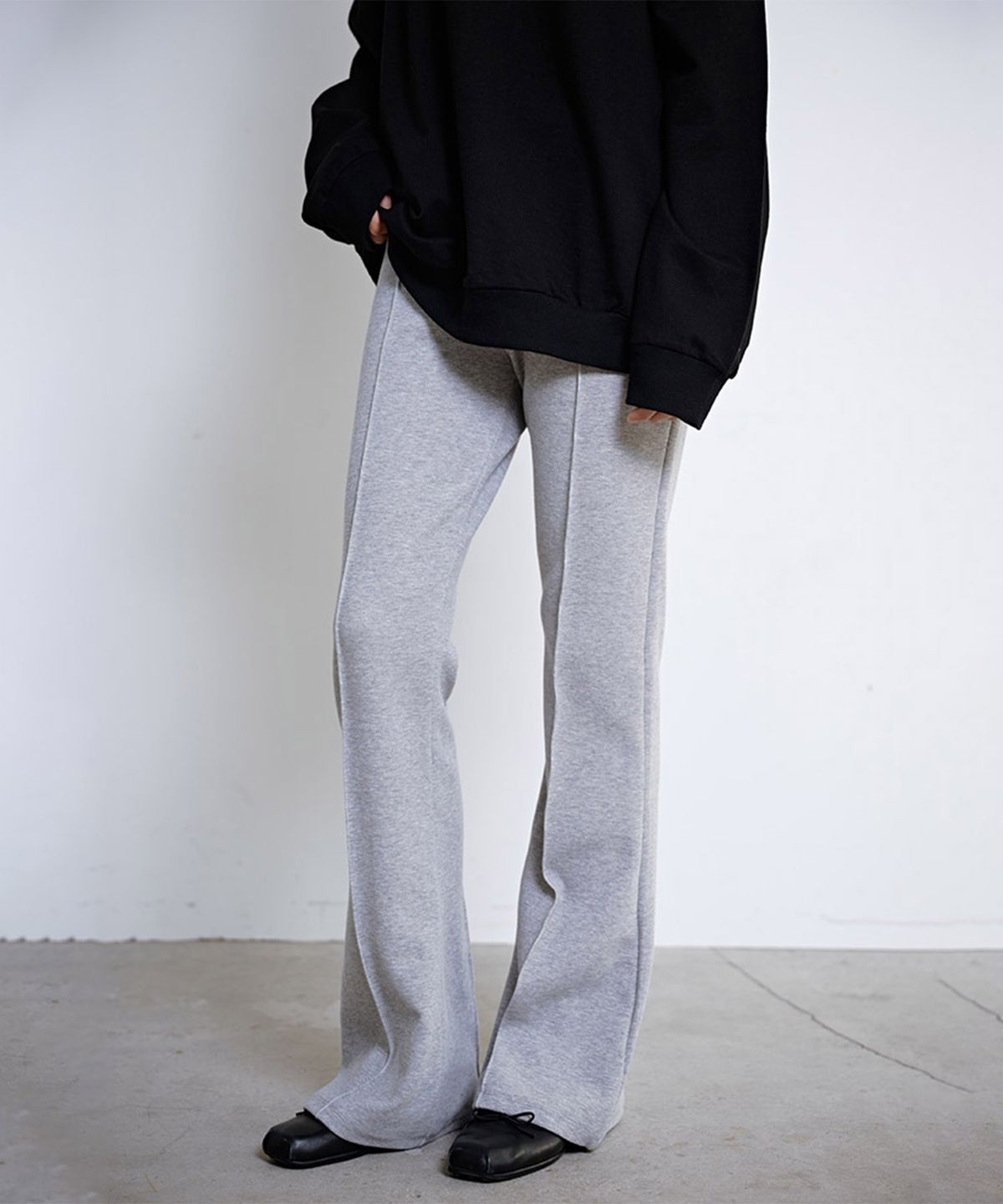 시시브(SISIVE) Bootscut Leggings Pants (Grey)