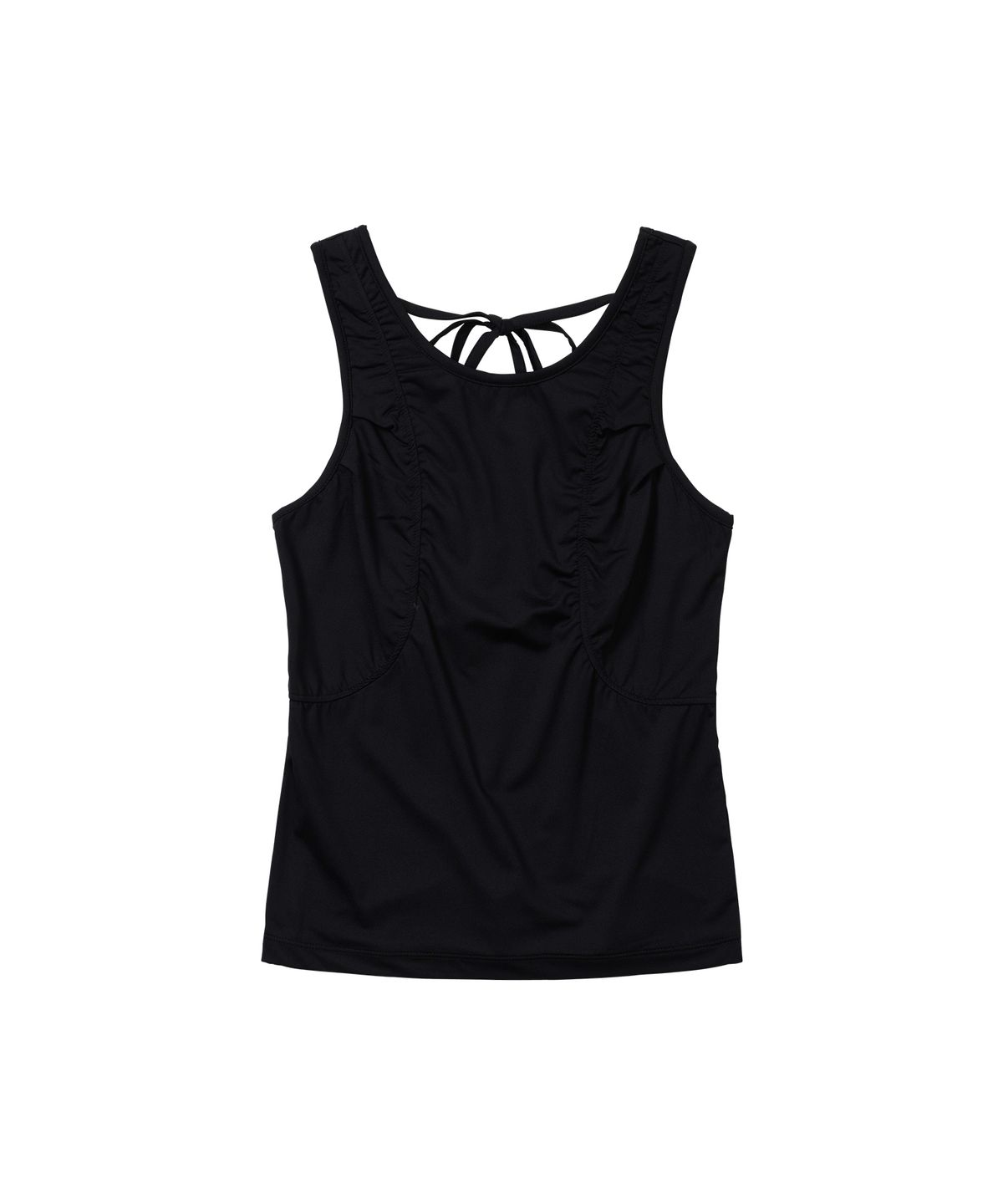 웰빙익스프레스(WELLBEING EXPRESS) Backless Shirring Sleevelss Black