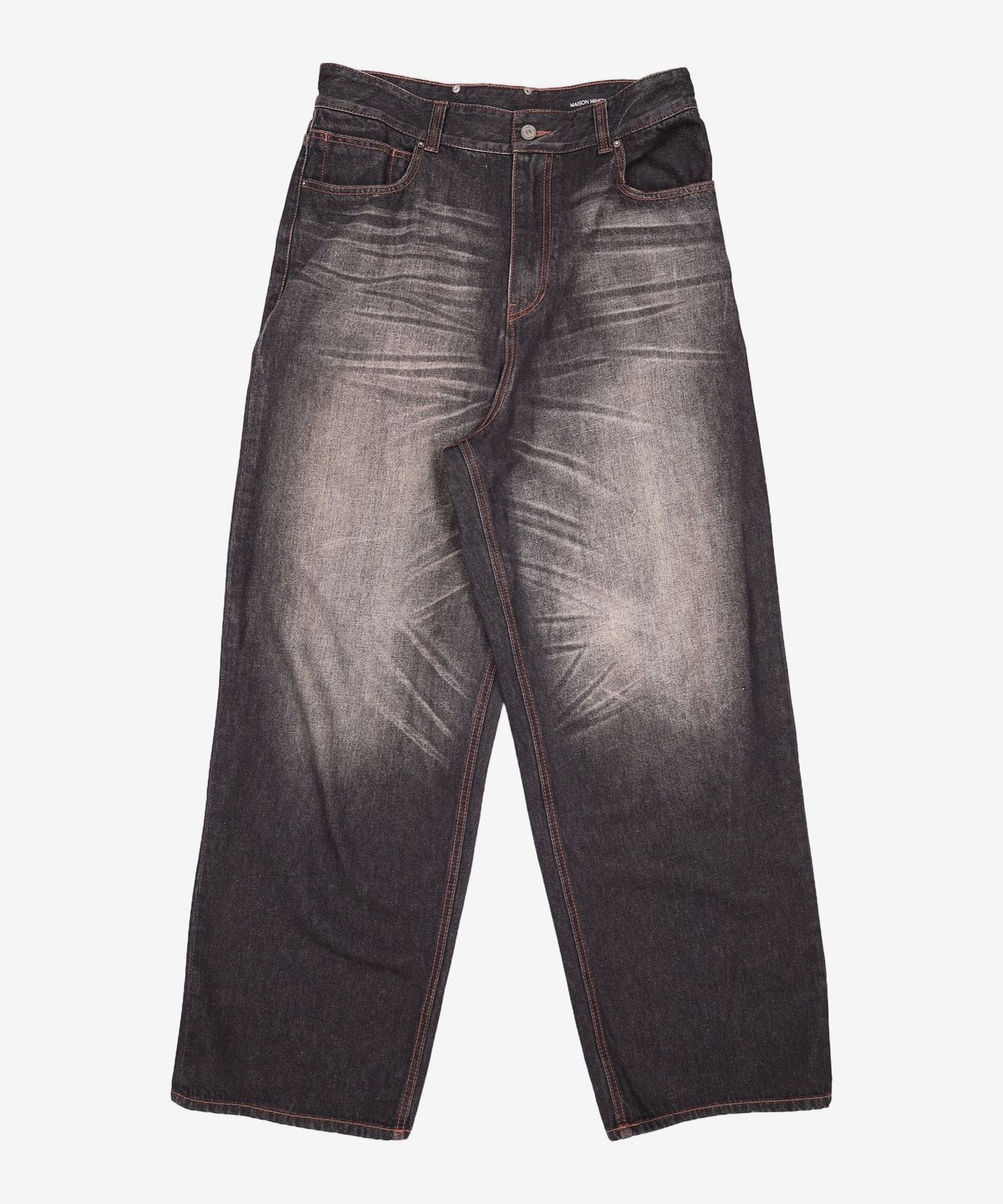 메종미네드(MAISON MINED) CRACK BRUSH WIDE DENIM PANTS BROWN 48
