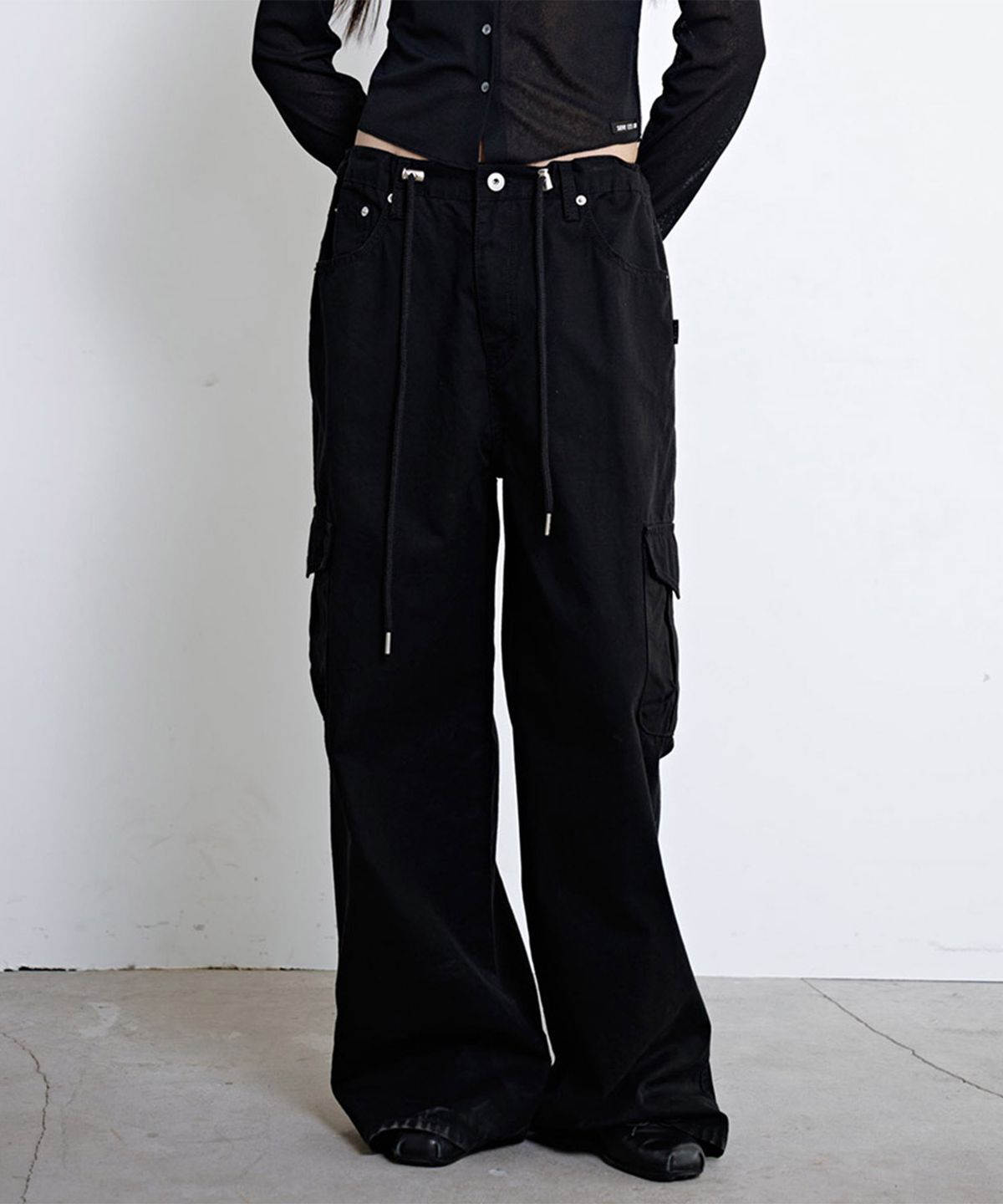 시시브(SISIVE) Washed Cargo Pants (Black)