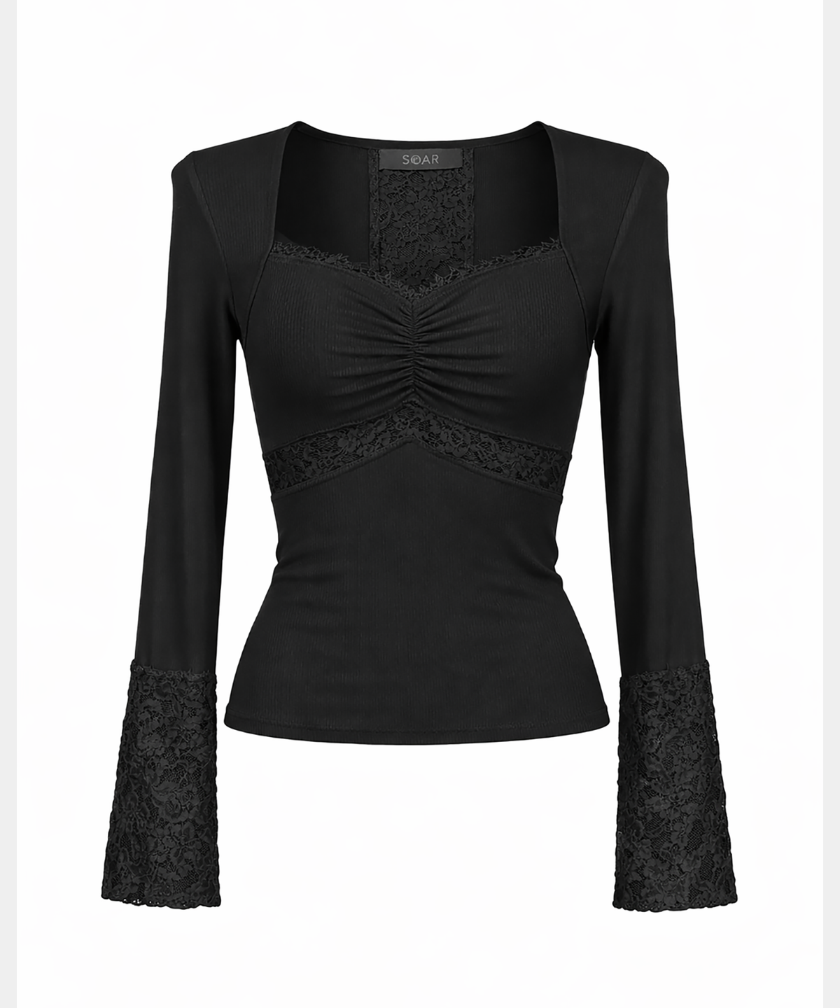 쇠아(SØAR) Race Godic rayer top (BLACK)