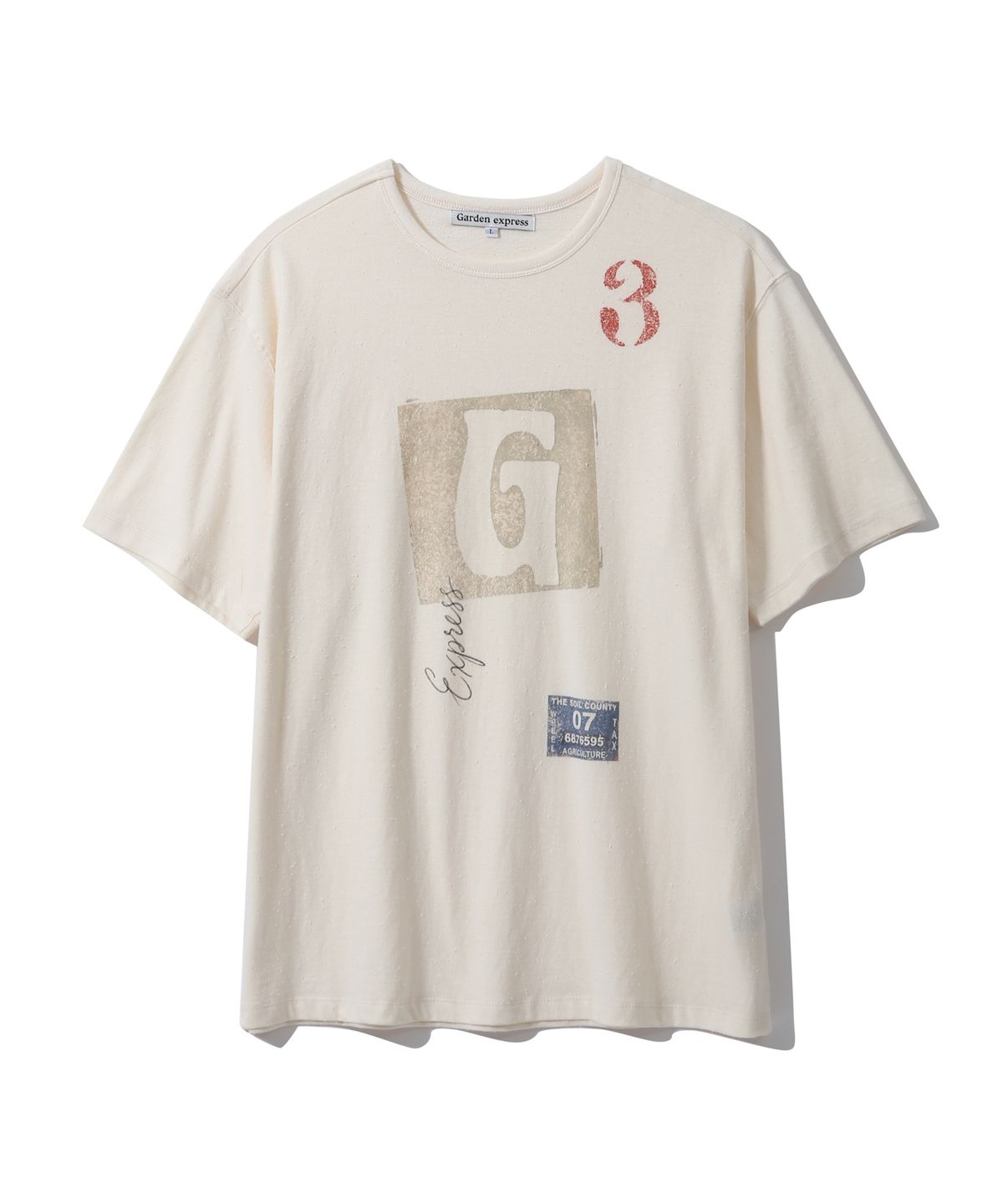 가든익스프레스(GARDEN EXPRESS) Stamp Graphic T-Shirt (ivory)