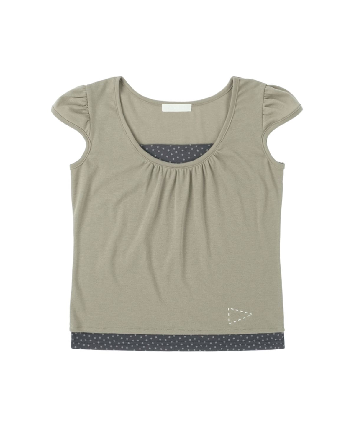 써넥트(SUNNECT) Layered Shirring Top - Khaki