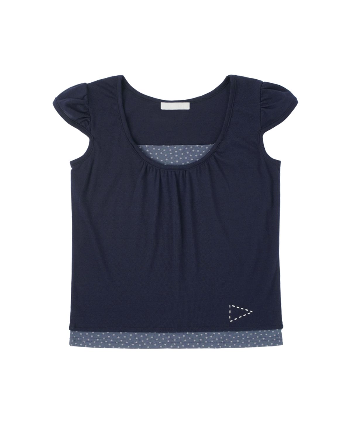 써넥트(SUNNECT) Layered Shirring Top - Navy