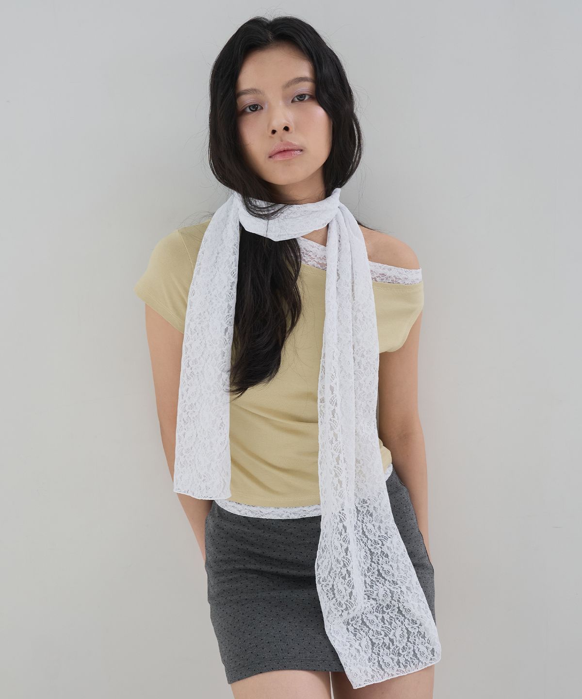 디어스토커(DEARSTALKER) SERA LACE LAYER SCARF - 3 COLOR