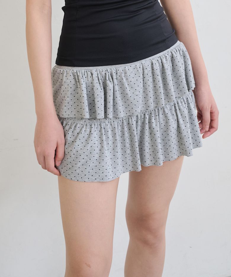 DEW DOT CANCAN INNER PANTS MINI SKIRT - 2 COLOR