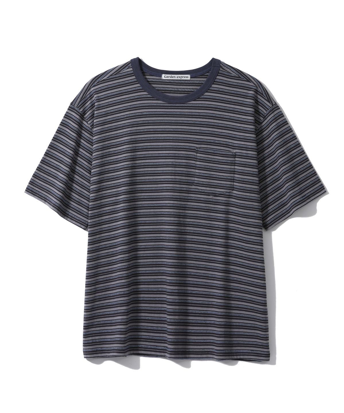가든익스프레스(GARDEN EXPRESS) Multi Stripe Pocket T-Shirt (grey)