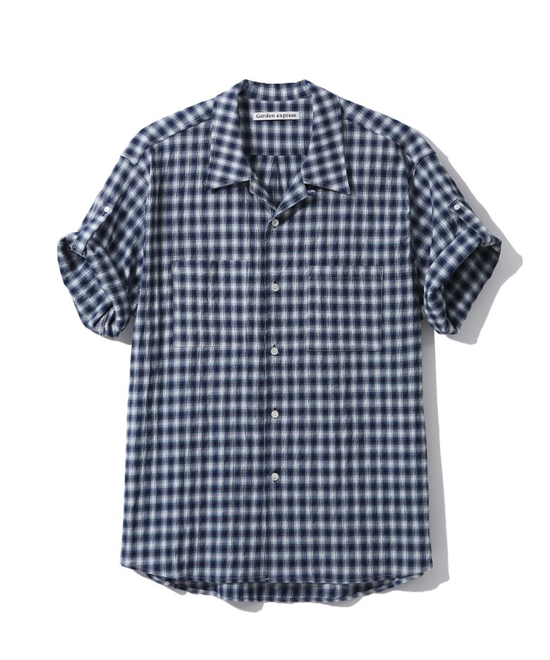 Multi Check Roll-Up Shirt (blue)