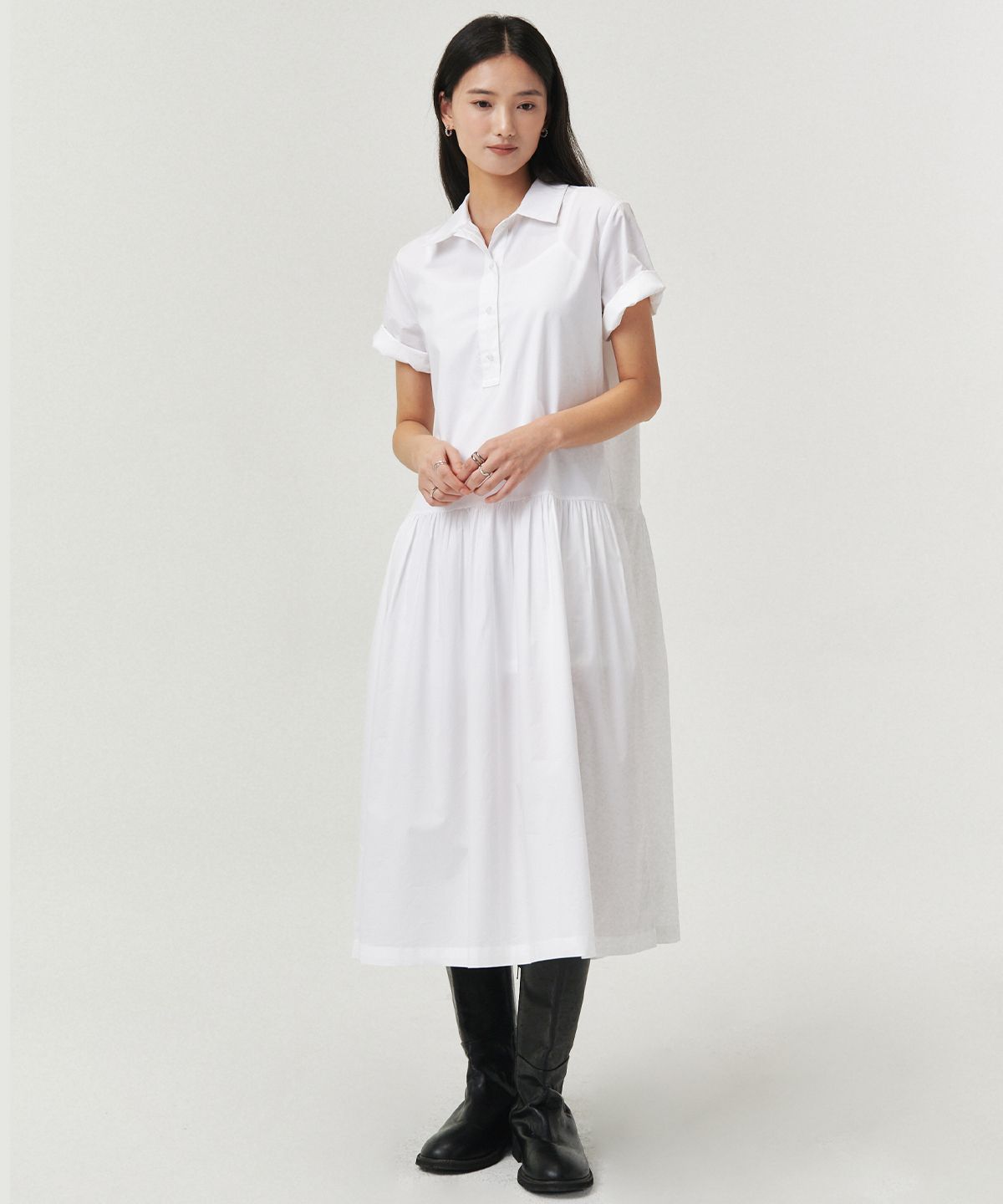 로브로브(LOVLOV) 프렌치 카라 드레스_WHITE