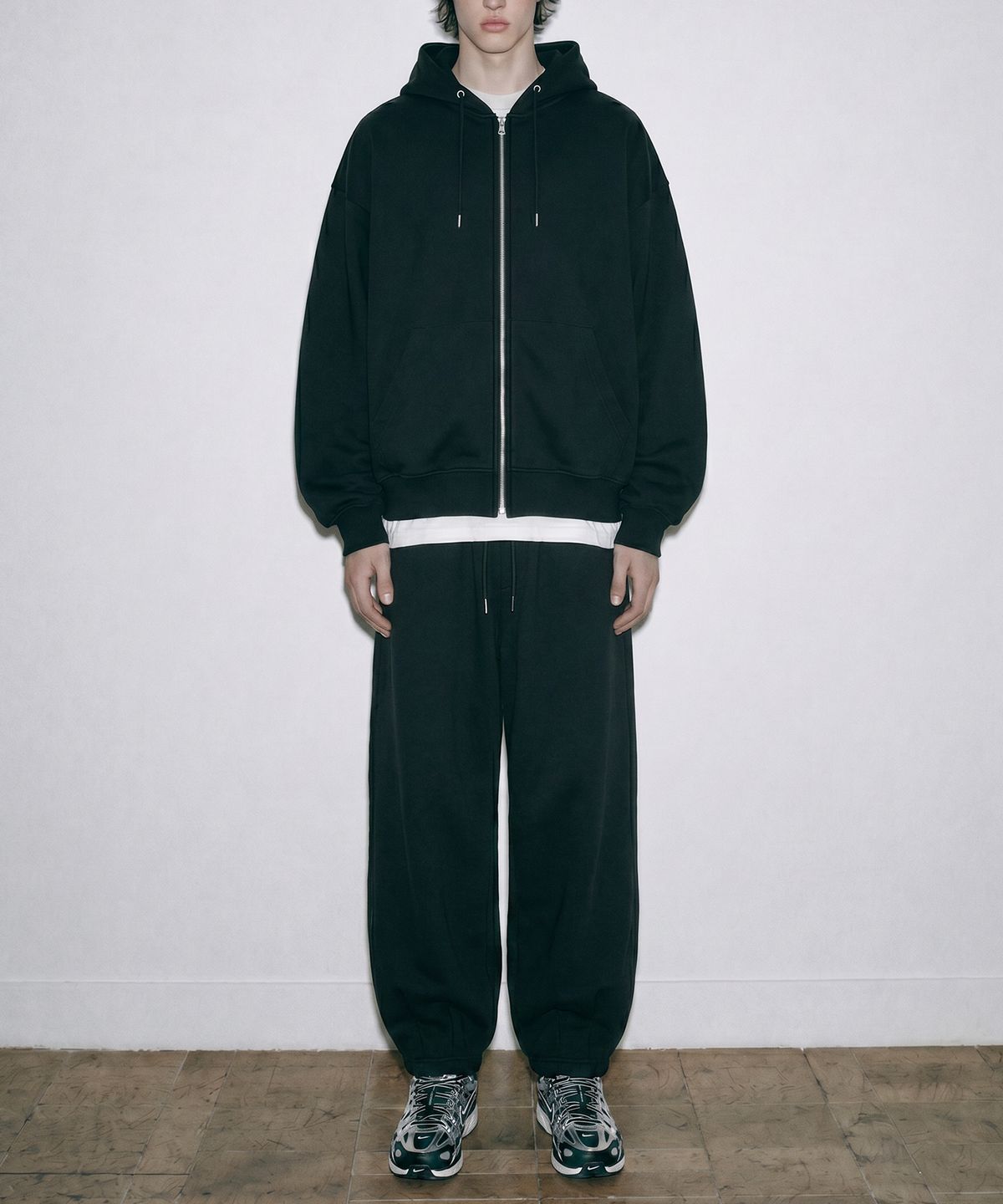 젠사이(ZENSAI) 볼륨배기 져지팬츠 블랙
