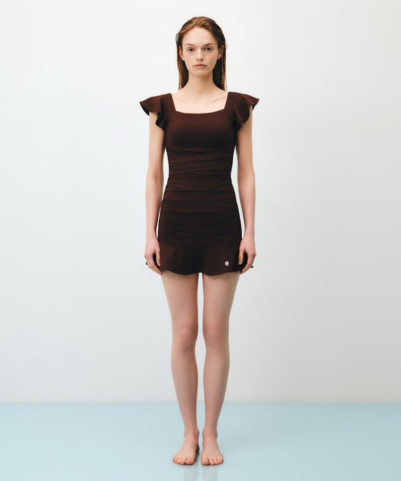 MARITHE SPORT W FLARE SWIMSUIT brown