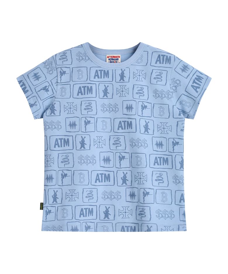 ATM W FULL PRINT TEE SKY BLUE