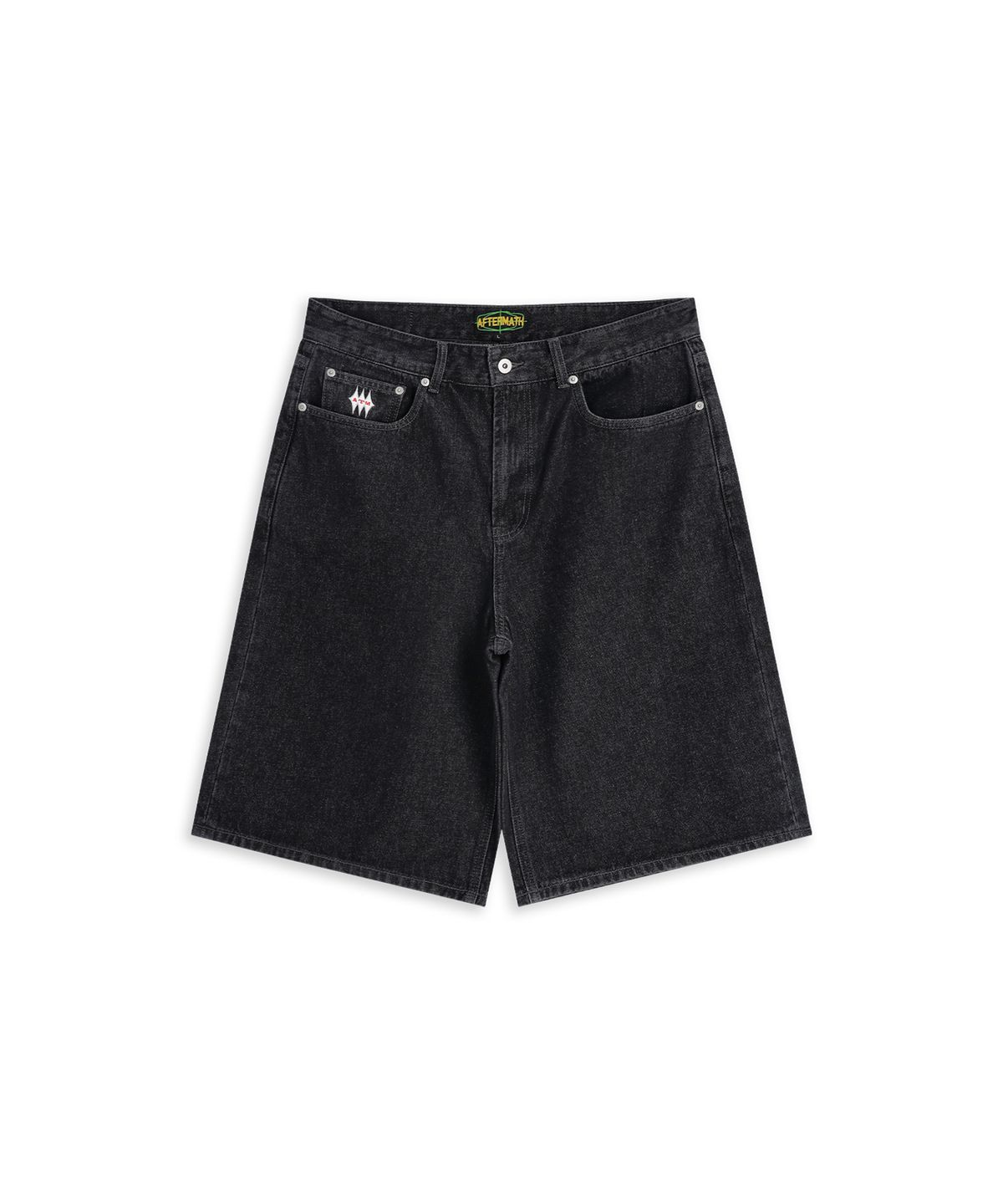 애프터매스(AFTERMATH) DENIM SHORTS BLACK