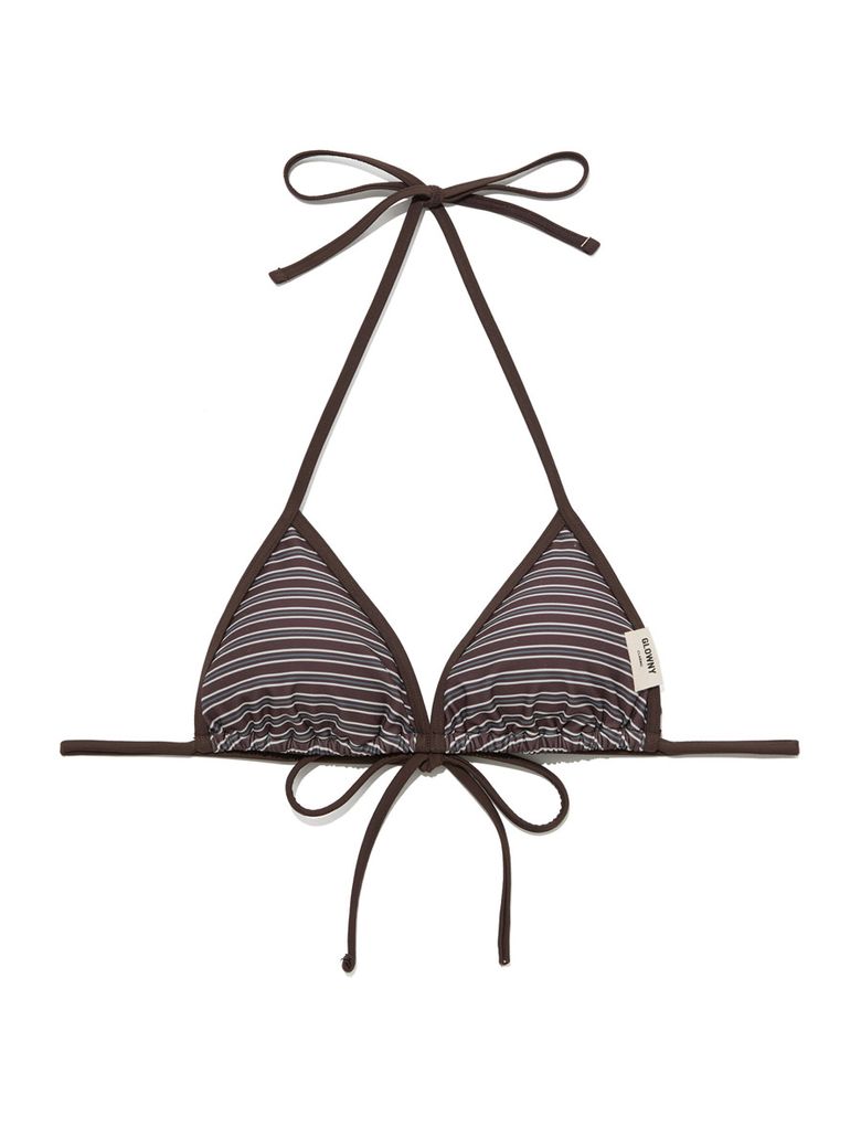 G ENCORE STRIPE BIKINI TOP (BROWN STRIPE)