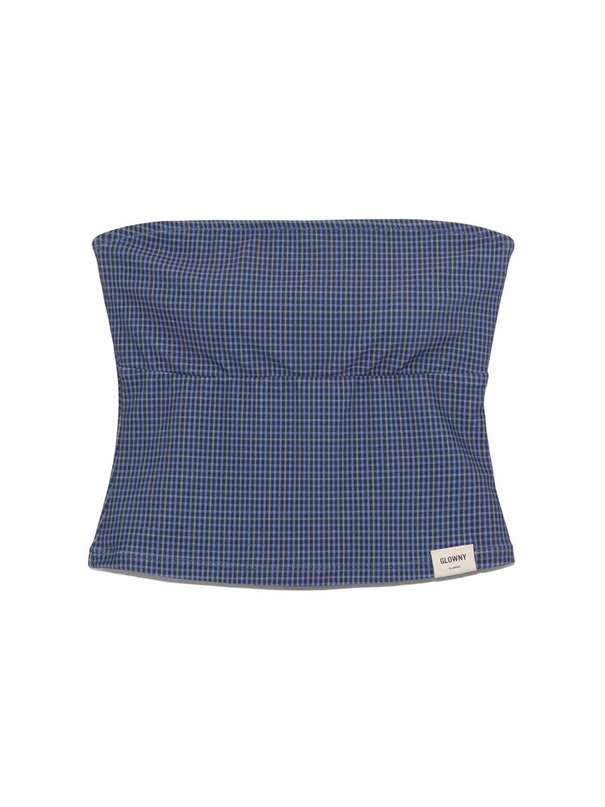 글로니(GLOWNY) G GINGHAM BANDEAU (BLUE)