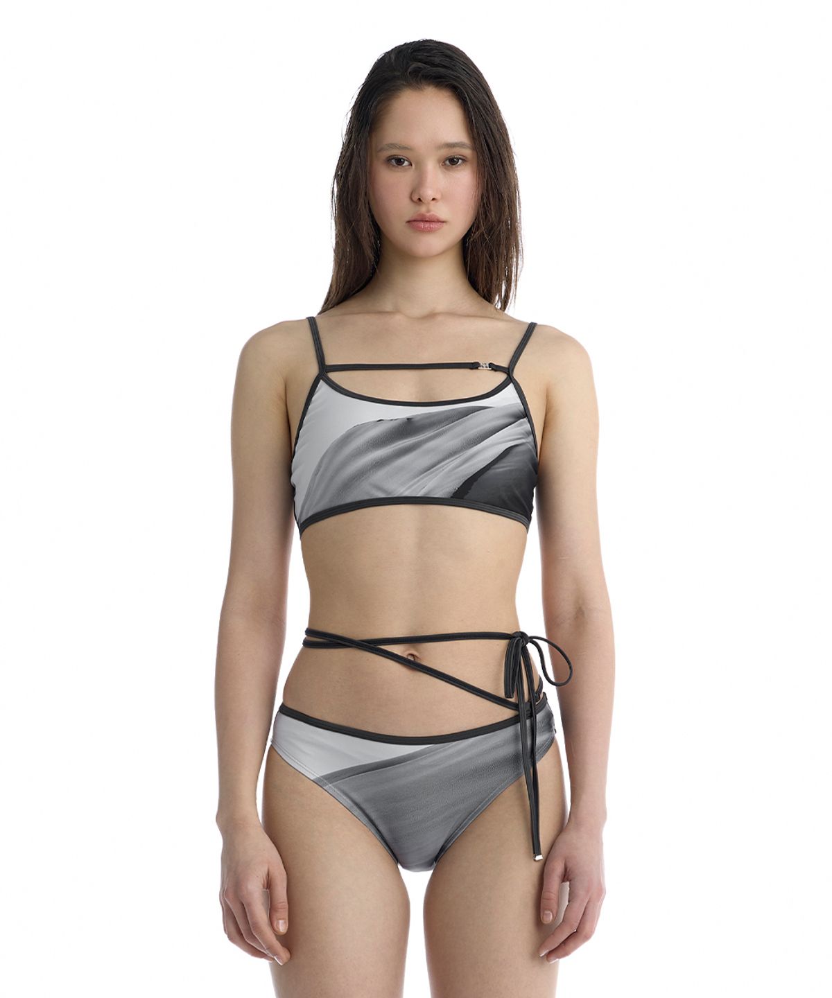 트리밍버드(TREEMINGBIRD) Scoop Neck Bikini Sets [ Print/ Pattern ]