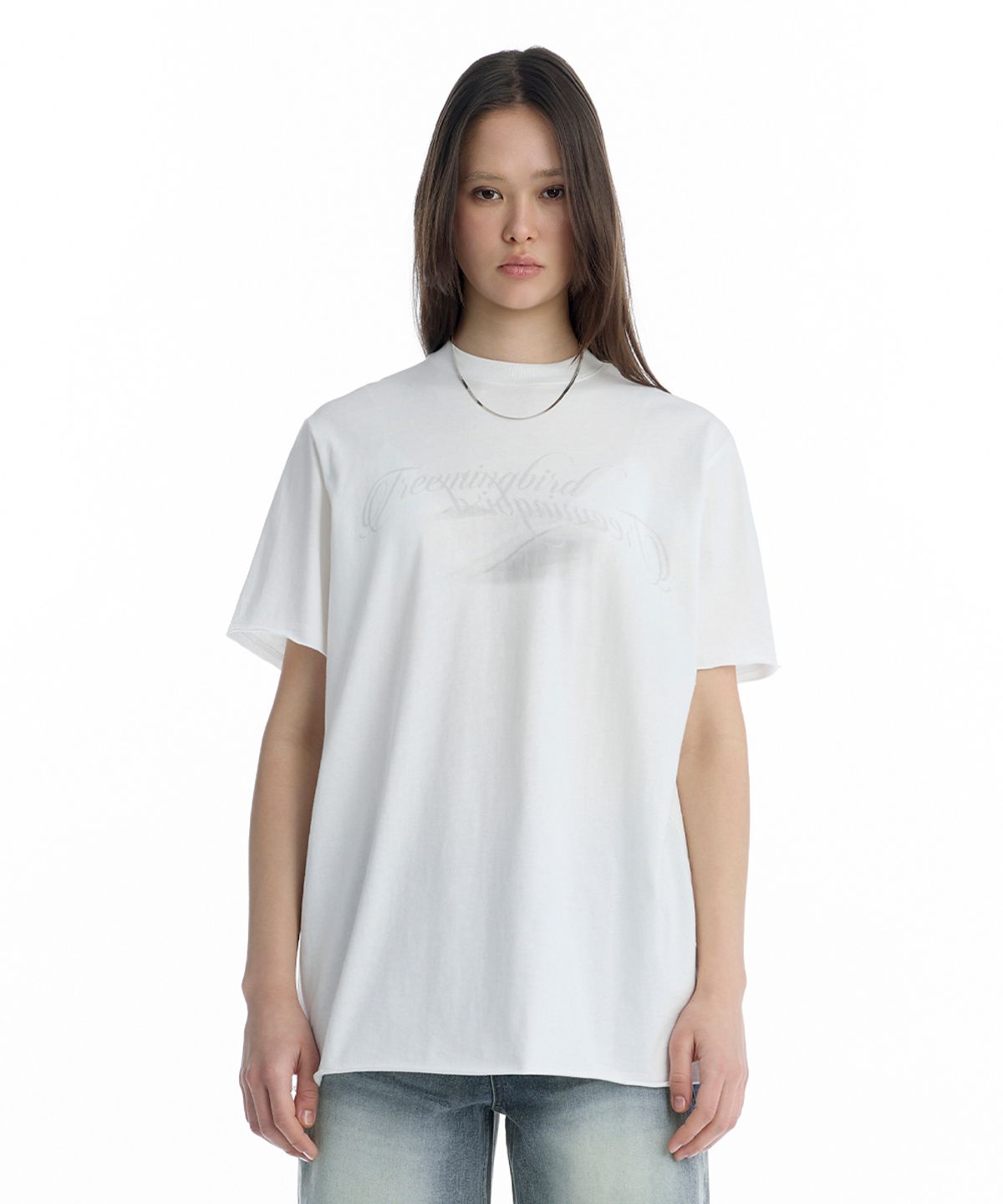 트리밍버드(TREEMINGBIRD) Desert Graphic T-Shirt [ White ]
