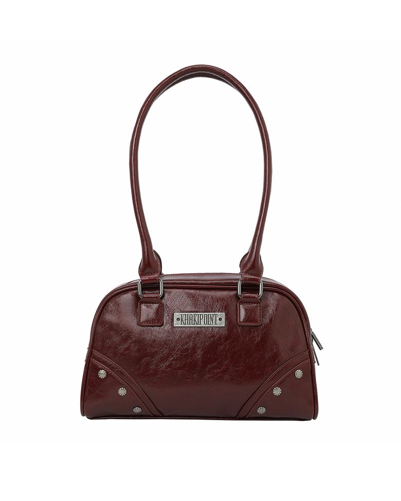 Stud Boston Bag (red)