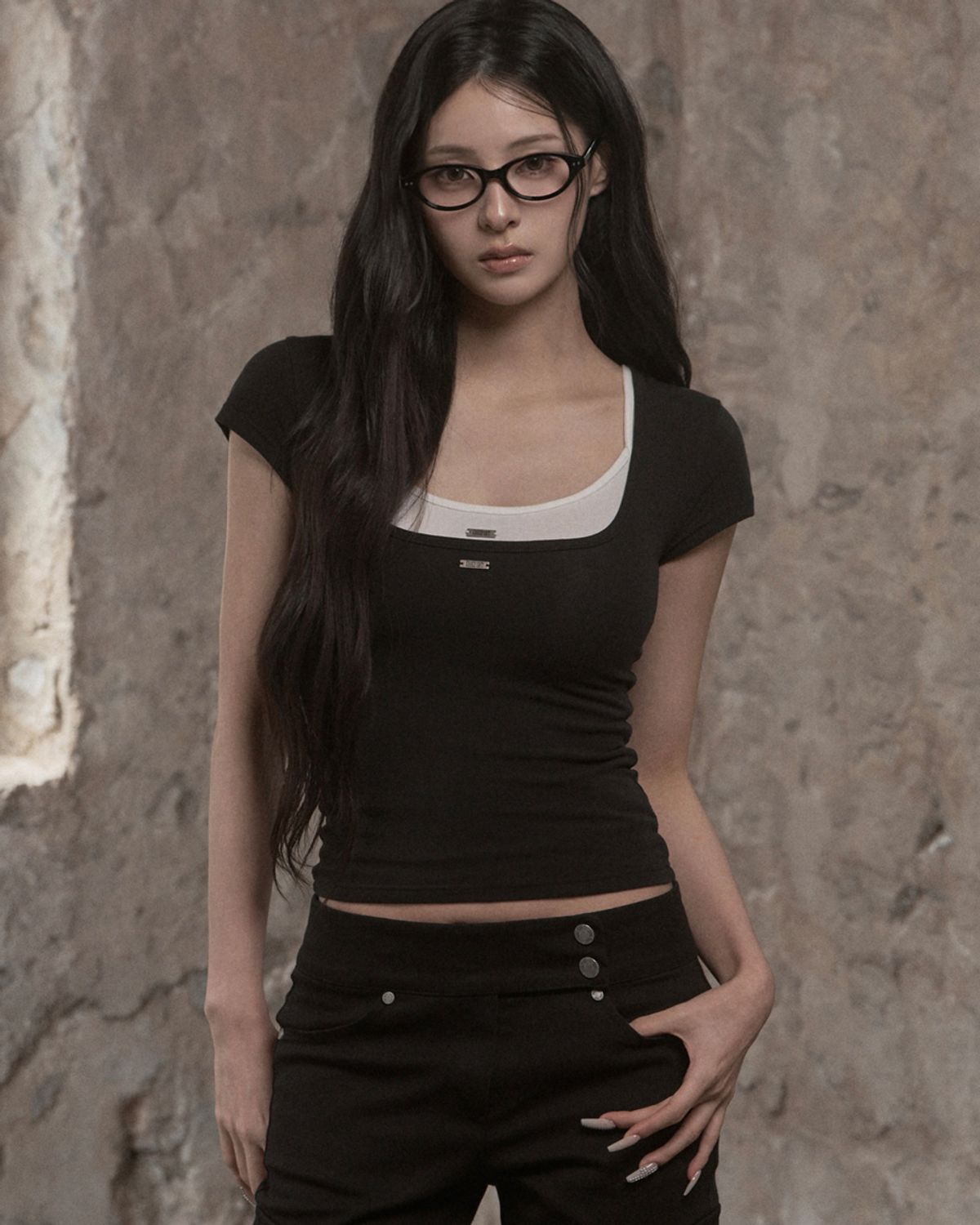 카키포인트(KHAKIPOINT) Muted Curve Top (black)