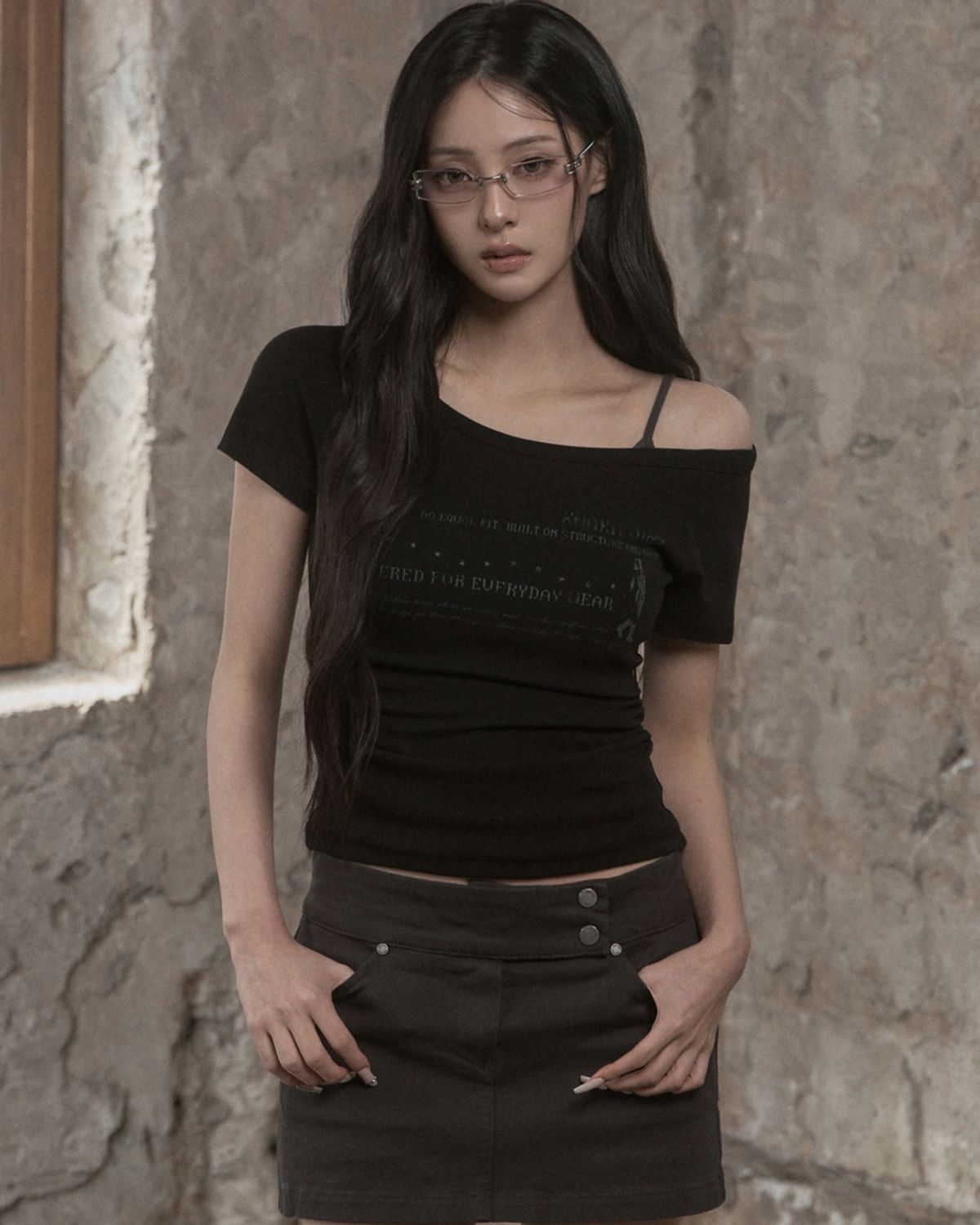 카키포인트(KHAKIPOINT) KIE Shirring Top (black)