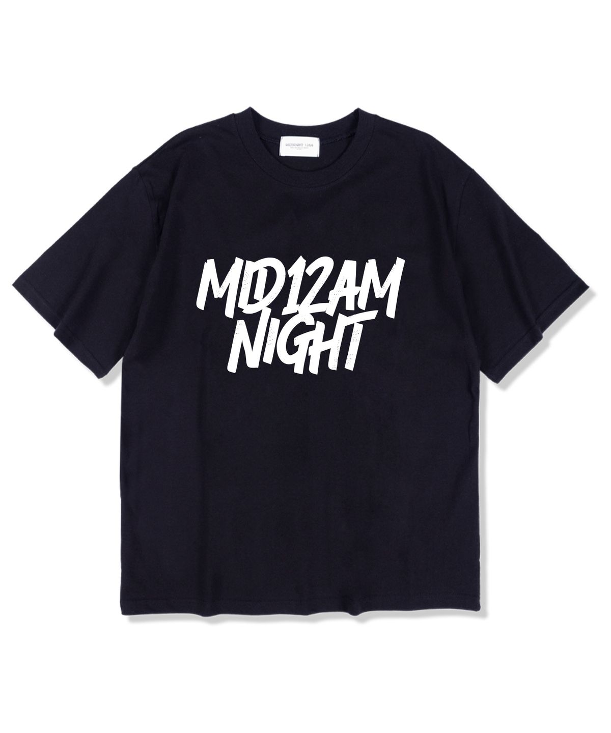 미드나잇12에이엠(MIDNIGHT12AM) 스탠디 반팔 티셔츠 네이비