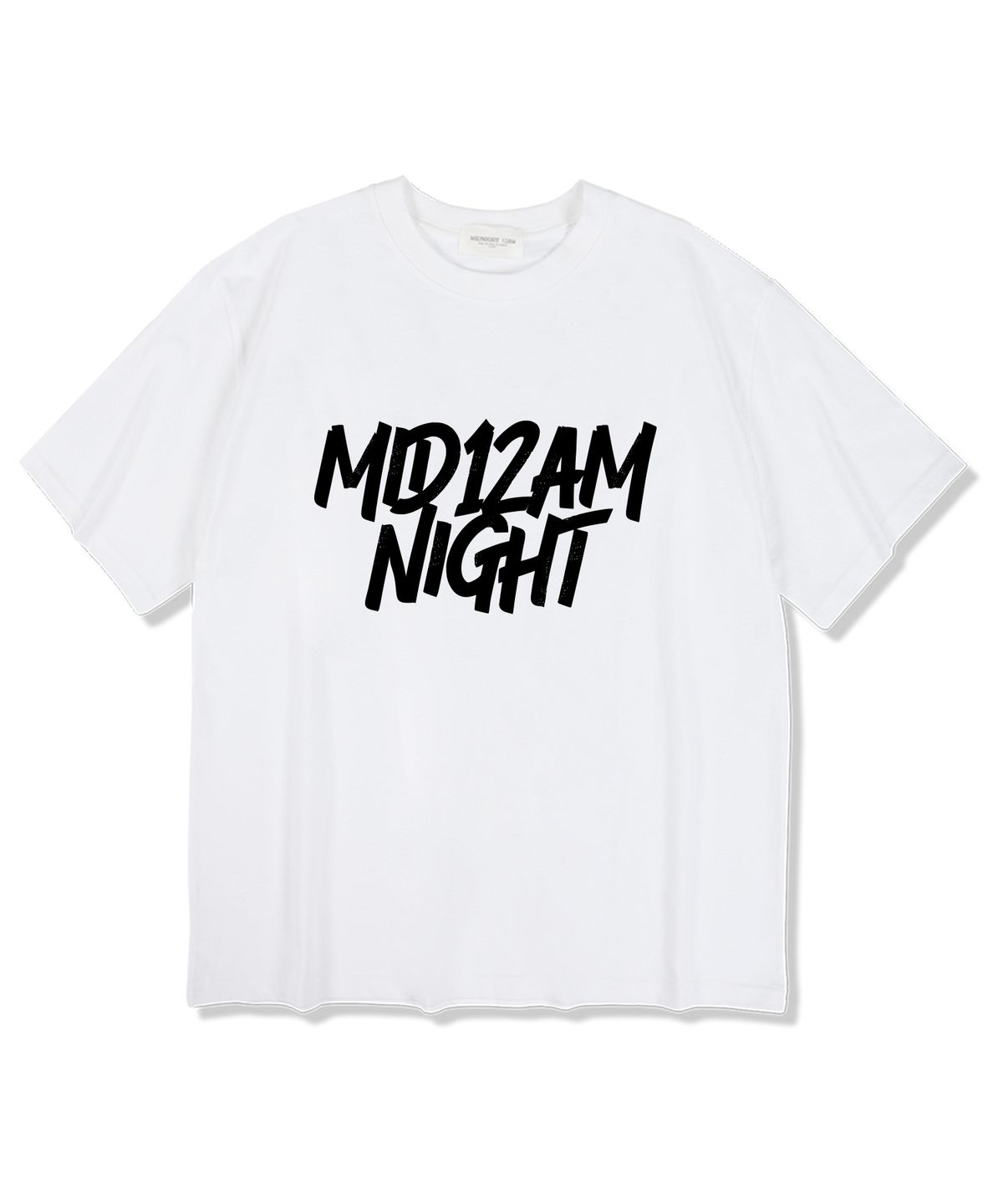 미드나잇12에이엠(MIDNIGHT12AM) 스탠디 반팔 티셔츠 화이트