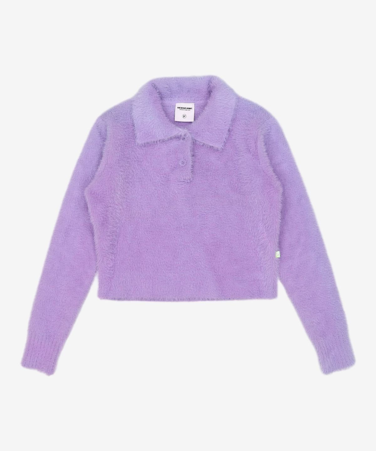 벌스원(VERSE ONE) CROPPED COLLAR KNIT SWEATER LAVENDER(FOR WOMEN) ONE