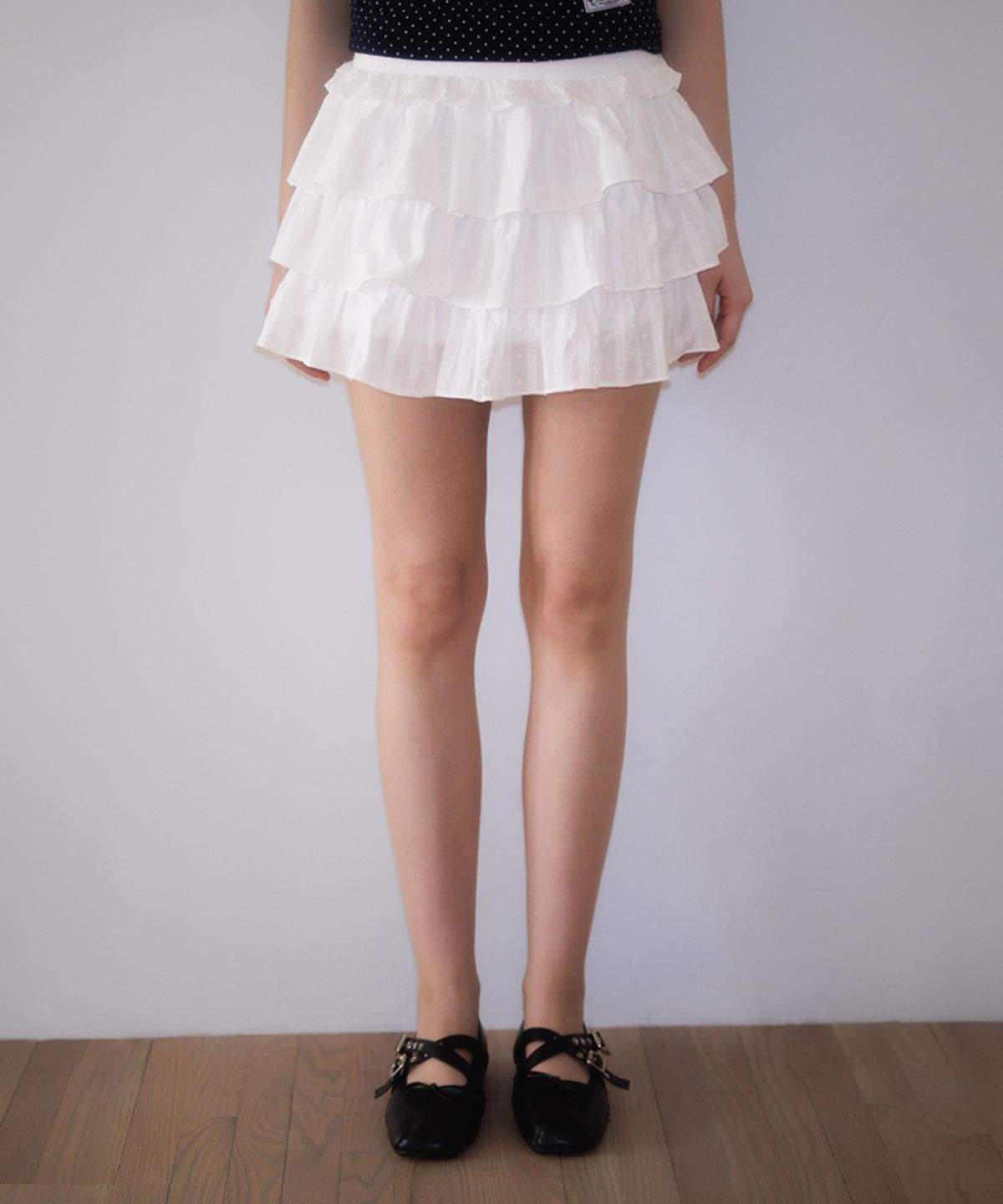 로제프란츠(ROSEFRANTZ) Lovely Flare Cancan Mini Skirt [White]