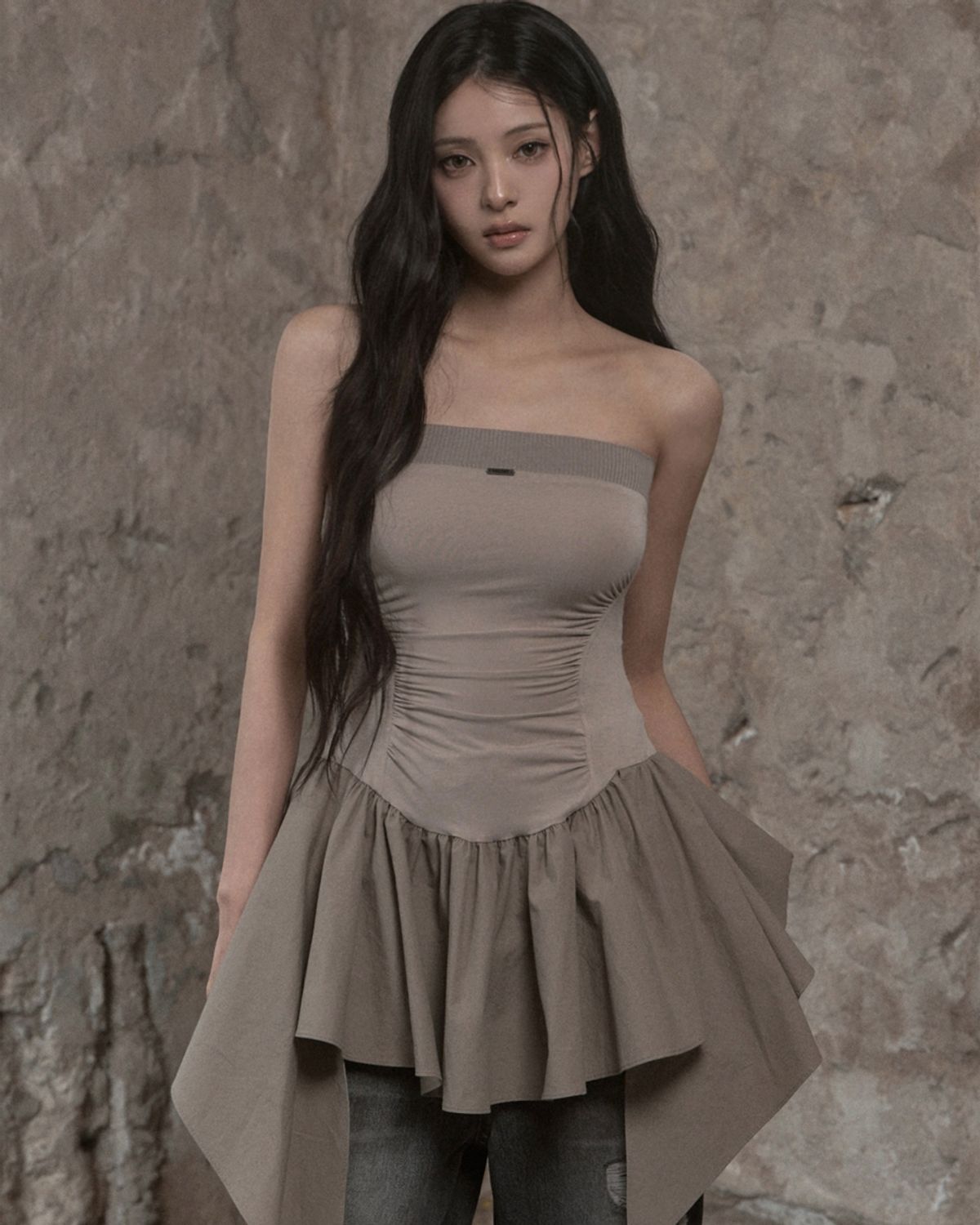카키포인트(KHAKIPOINT) Nua Mini Dress (beige)