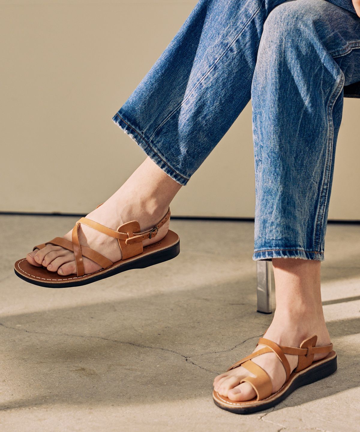 예루살렘 샌들(JERUSALEM SANDALS) 6 THE GOOD SHEPHERD BUCKLE-TAN (더 굿 셰퍼드 버클)