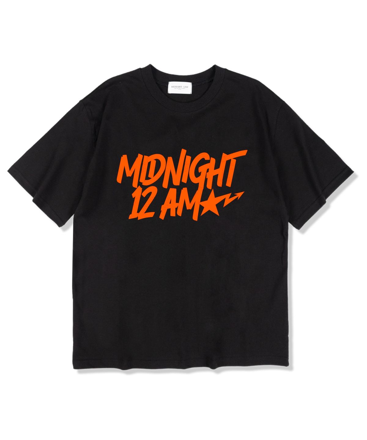 미드나잇12에이엠(MIDNIGHT12AM) 스타포인터 반팔 티셔츠 블랙