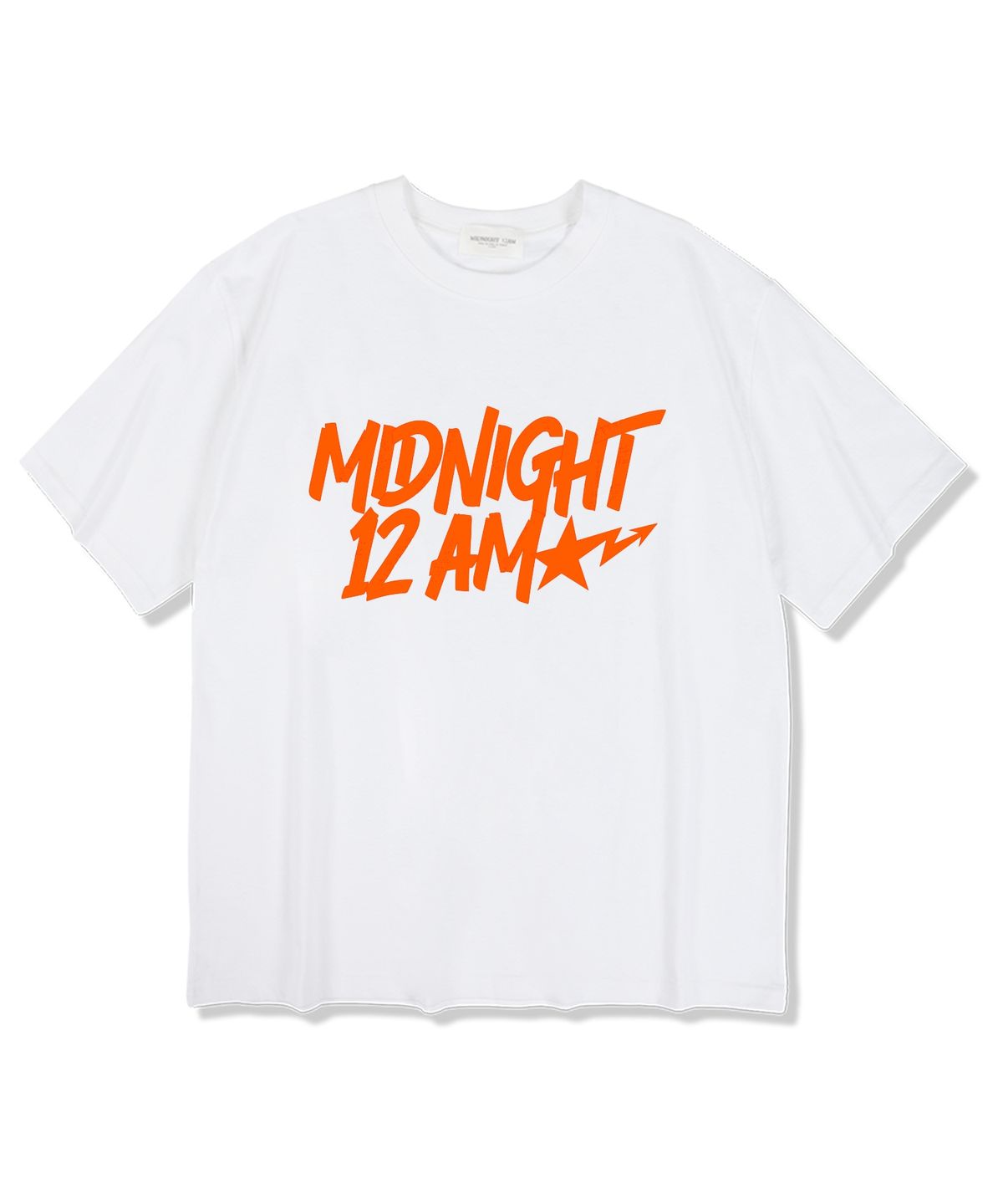 미드나잇12에이엠(MIDNIGHT12AM) 스타포인터 반팔 티셔츠 화이트