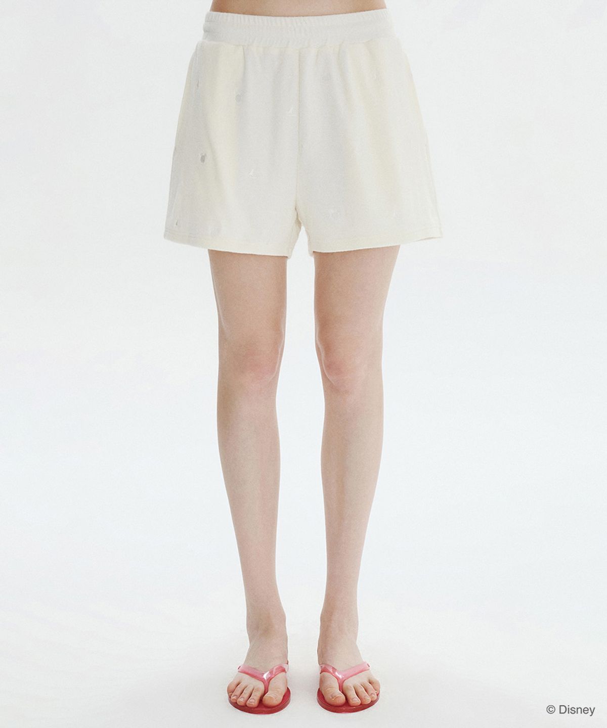 클로브(CLOVE) [26SM clove] All-over Mickey_Terry Shorts (Ivory)