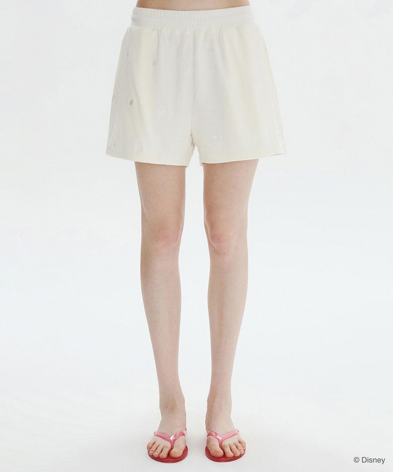 [26SM clove] All-over Mickey_Terry Shorts (Ivory)