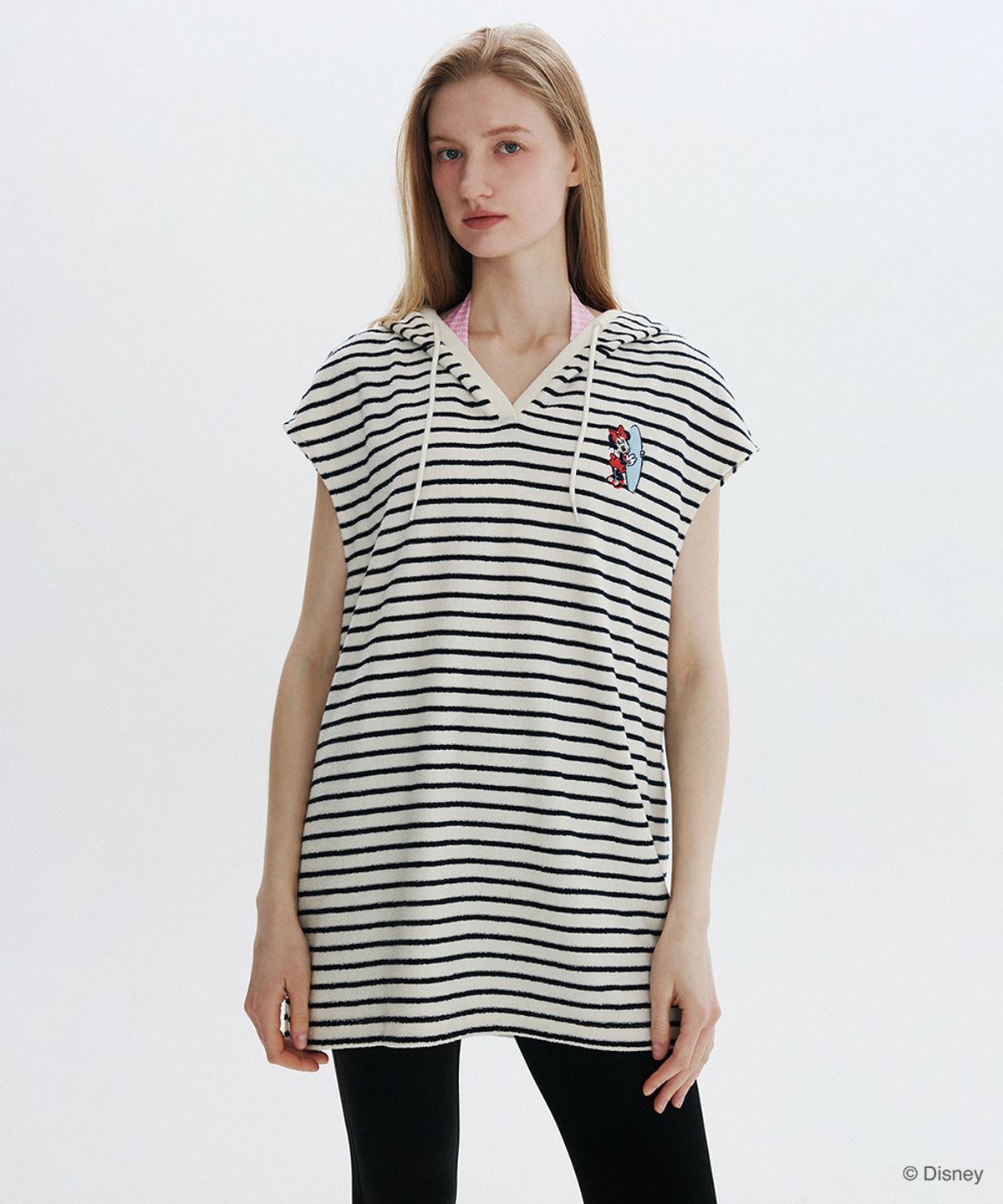 클로브(CLOVE) [26SM clove] Mickey_Stripe Cover-Up (Black)