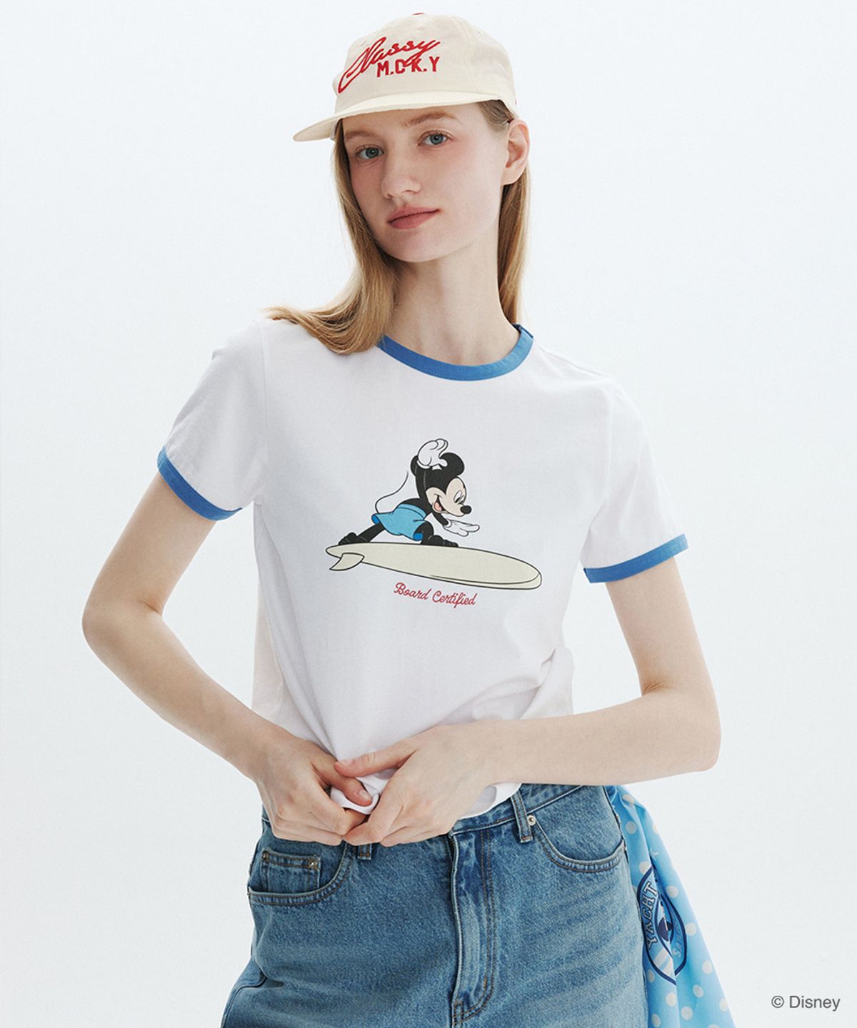 클로브(CLOVE) [26SM clove] Mickey_Ringer T-Shirt (White)