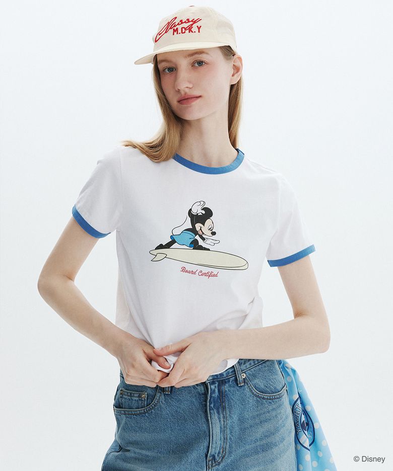 [26SM clove] Mickey_Ringer T-Shirt (White)