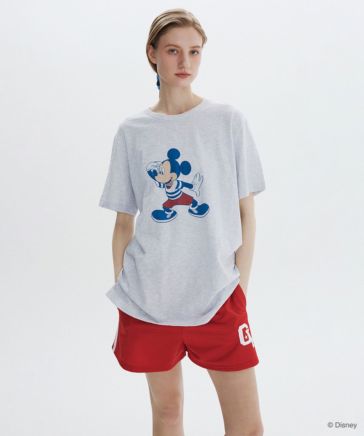 클로브(CLOVE) [26SM clove] Vintage Over-fit T-Shirt (Light Grey)