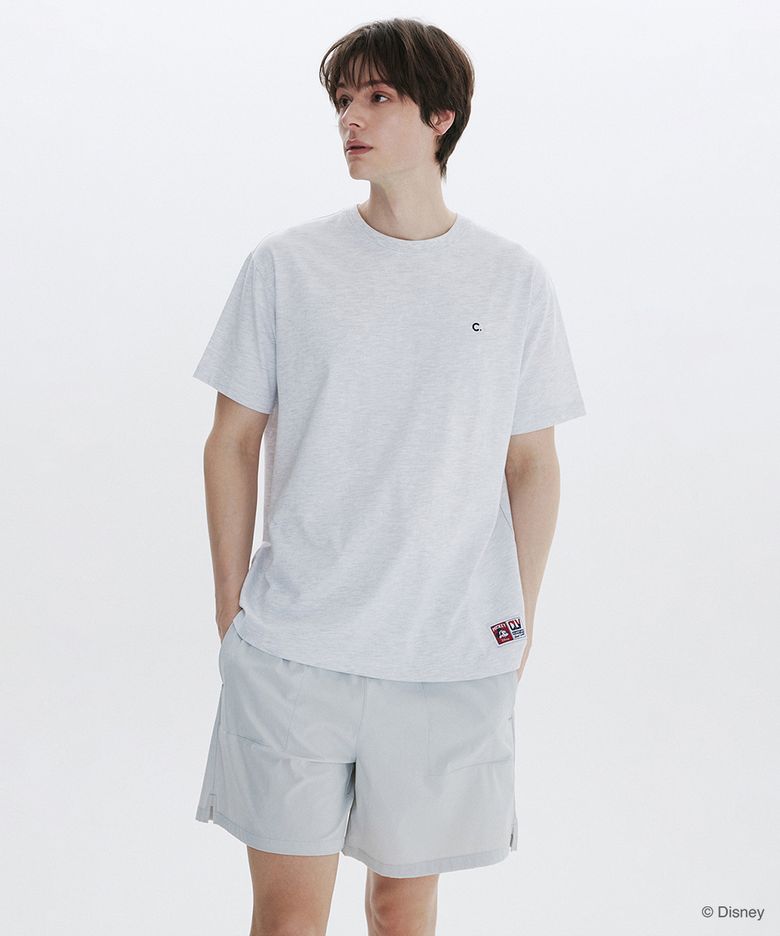 [26SM clove] Mickey_Athletic T-Shirt (Light Grey)