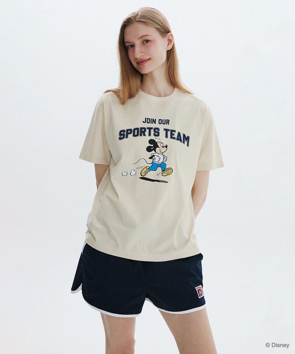 클로브(CLOVE) [26SM clove] Mickey_Sports T-Shirt (Light Beige)